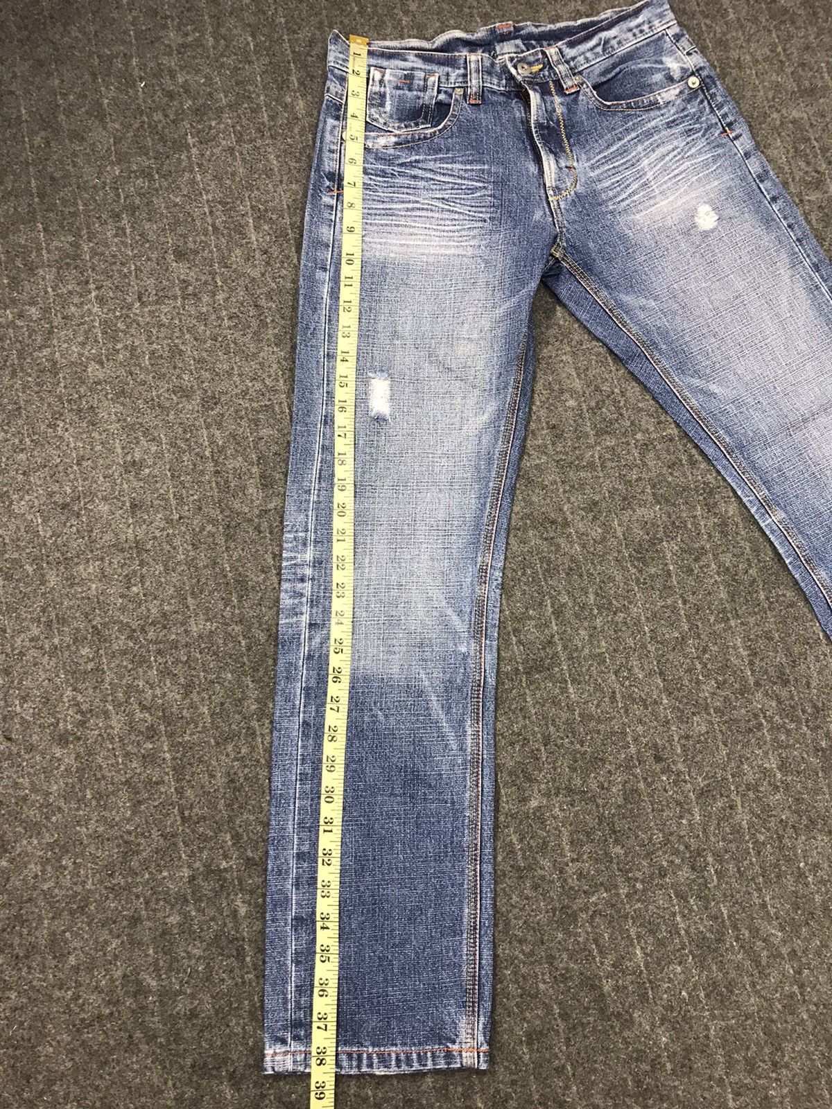 Japanese Brand × Vintage Vintage Compass Straight Cut Style Pants Distressed Denim Size US 30 / EU 46 - 8 Thumbnail