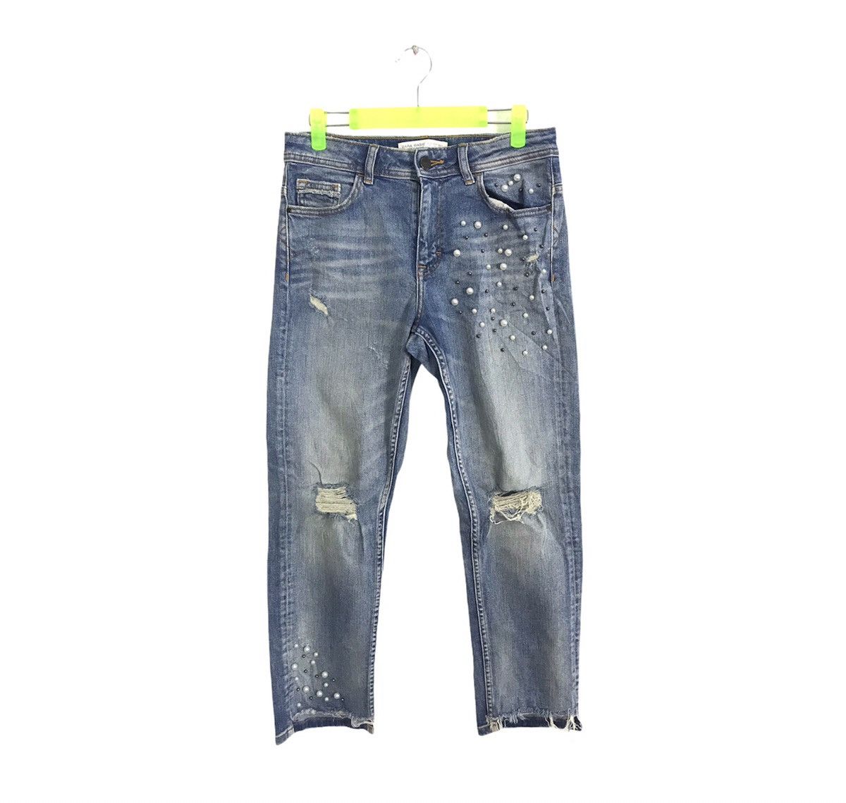 Vintage × Zara Vintage Zara Basic Z1975 Straight Cut Pearl Style Pants Size US 29 - 1 Thumbnail