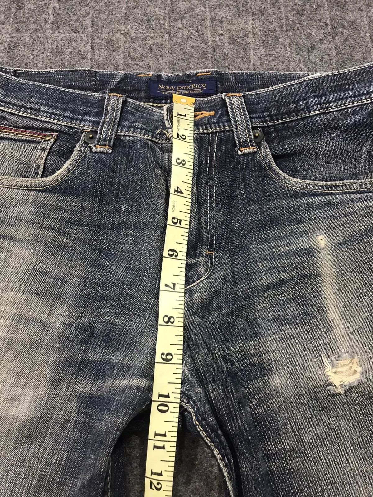Old Navy × Vintage Vintage Navy Produce Straight Cut Pants Distressed Denim Size US 32 / EU 48 - 13 Thumbnail