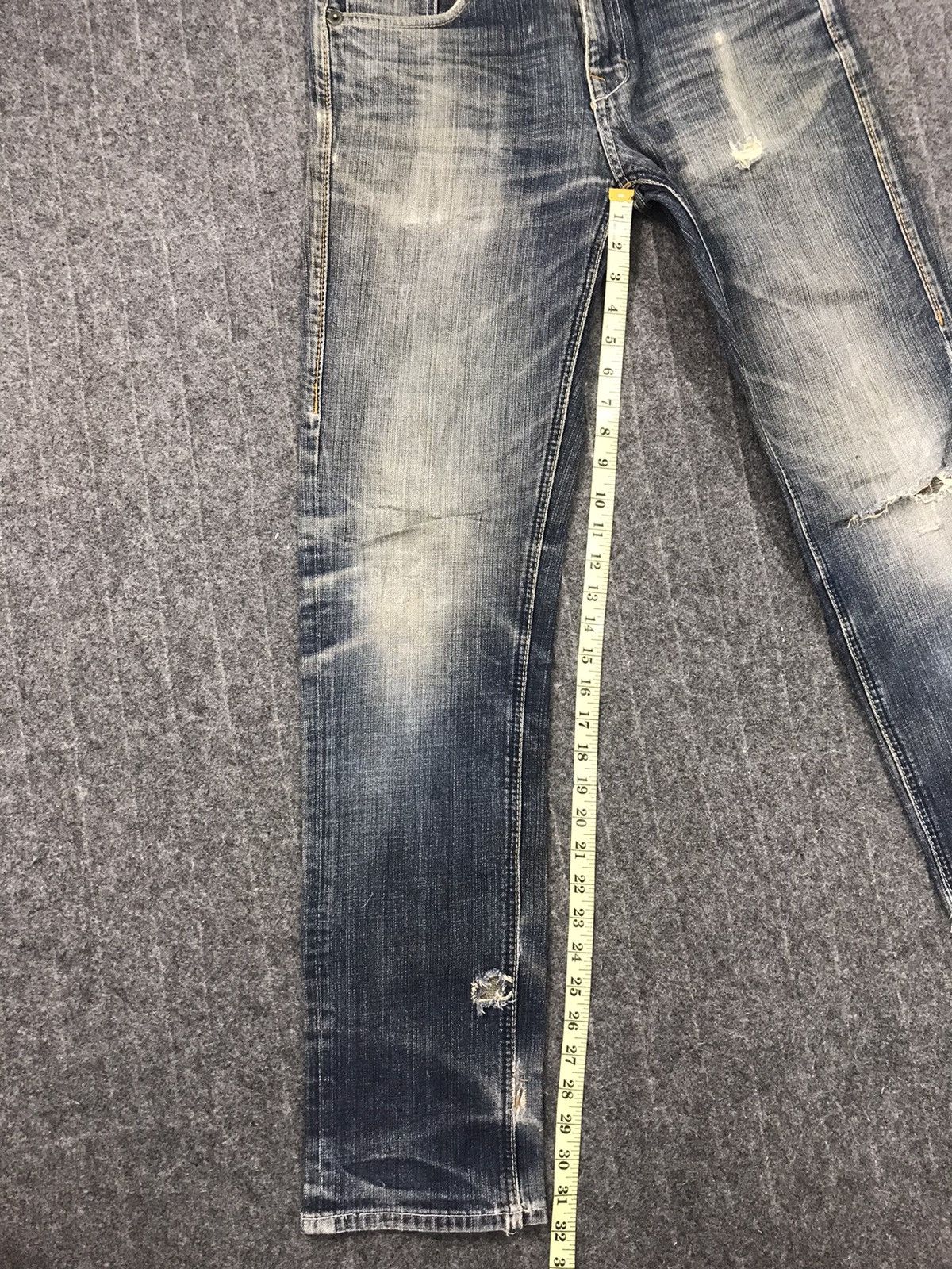 Old Navy × Vintage Vintage Navy Produce Straight Cut Pants Distressed Denim Size US 32 / EU 48 - 12 Thumbnail