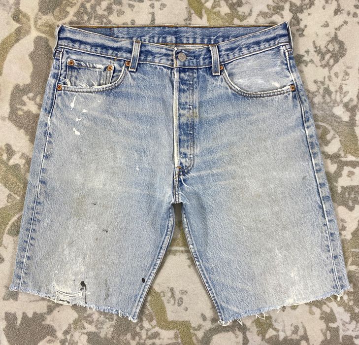 Vintage Faded Denim Vintage Levi's 501 Short Jeans 33x19 -JN2674 | Grailed