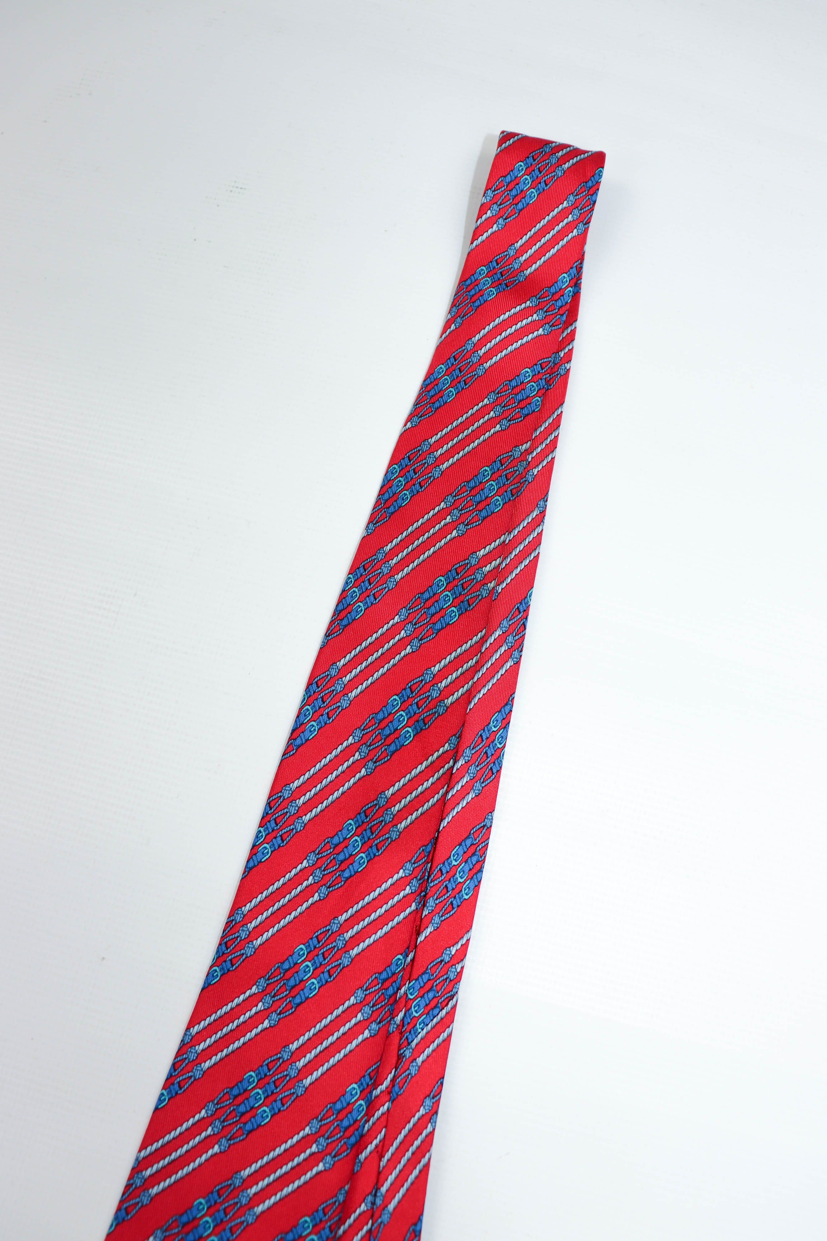 Hermes Hermes Paris Vintage Buckle Pattern Print Graphics Silk Tie Size ONE SIZE - 7 Thumbnail