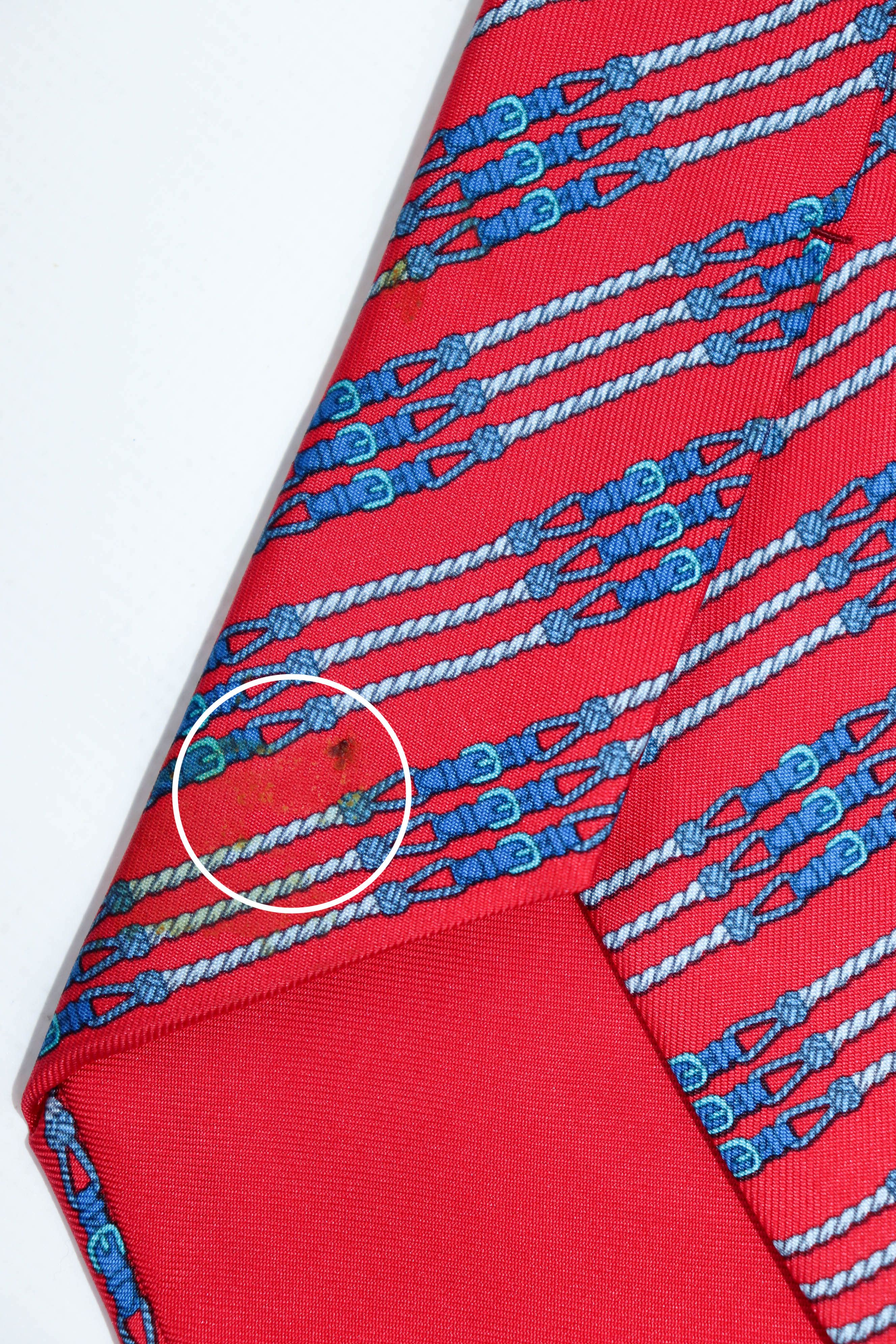 Hermes Hermes Paris Vintage Buckle Pattern Print Graphics Silk Tie Size ONE SIZE - 12 Thumbnail