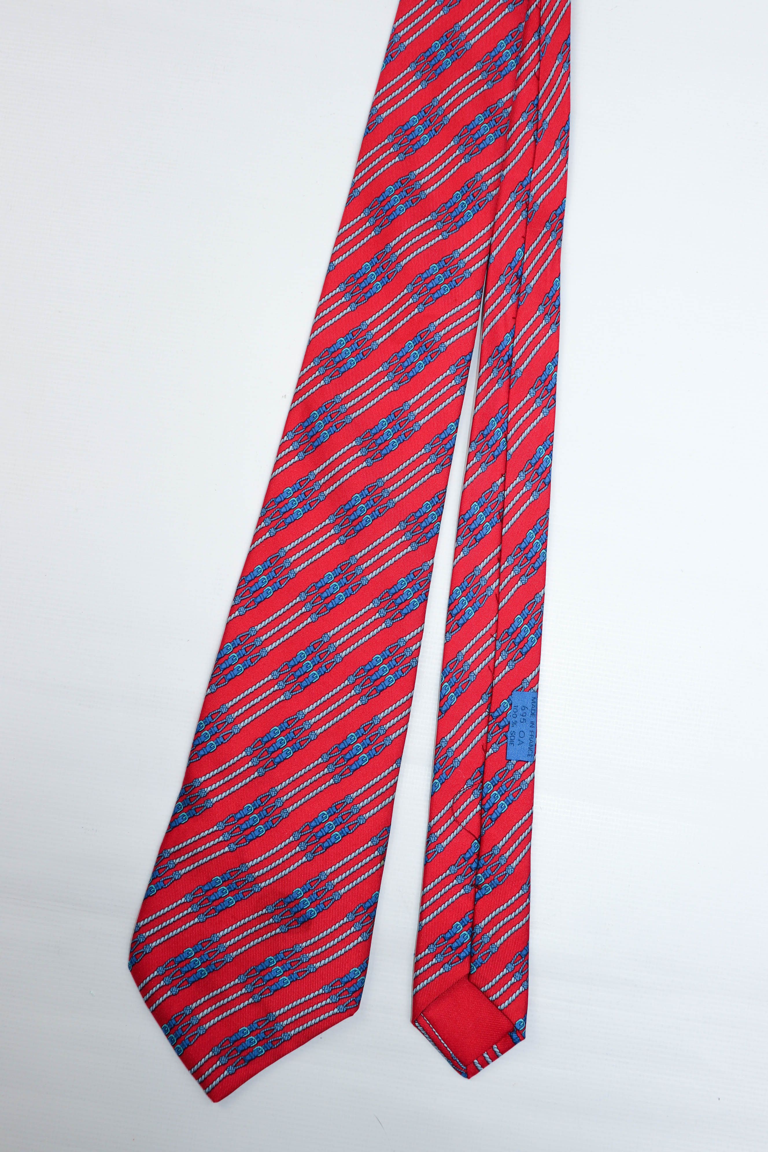Hermes Hermes Paris Vintage Buckle Pattern Print Graphics Silk Tie Size ONE SIZE - 4 Thumbnail