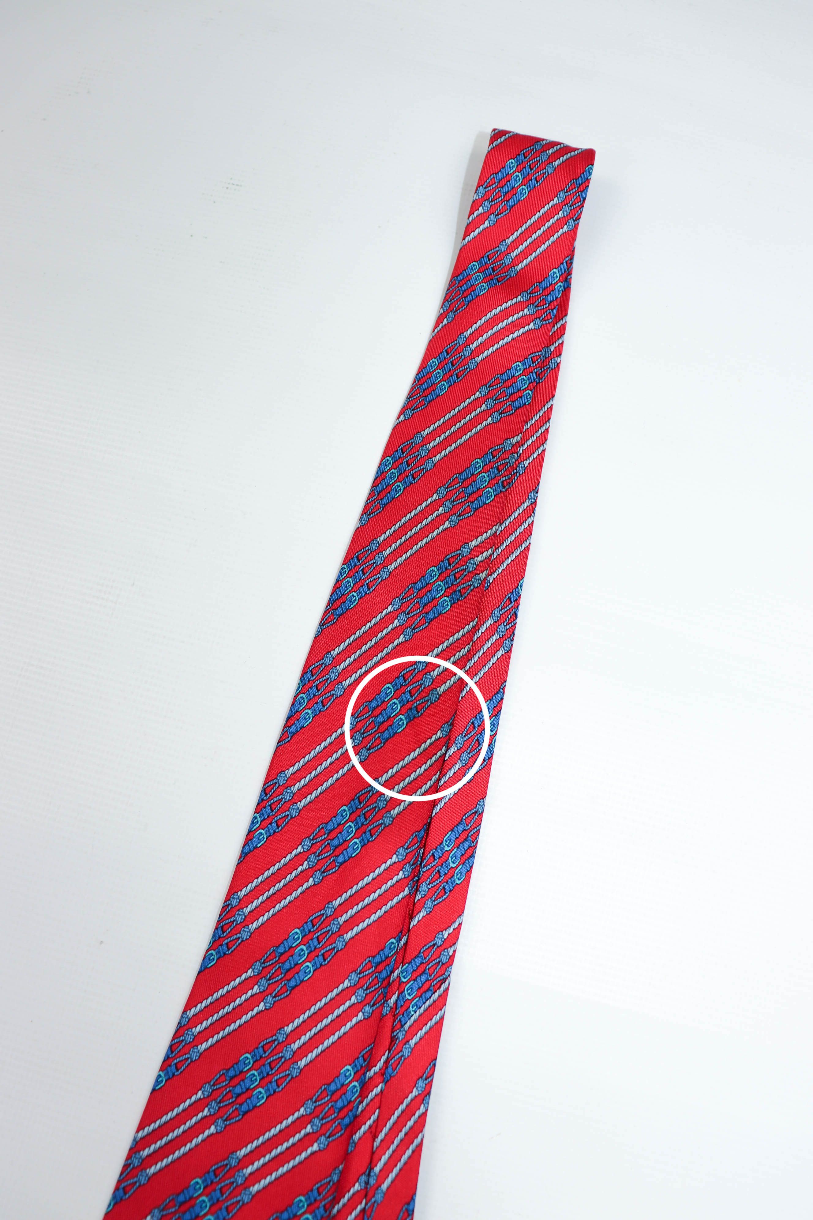 Hermes Hermes Paris Vintage Buckle Pattern Print Graphics Silk Tie Size ONE SIZE - 8 Thumbnail
