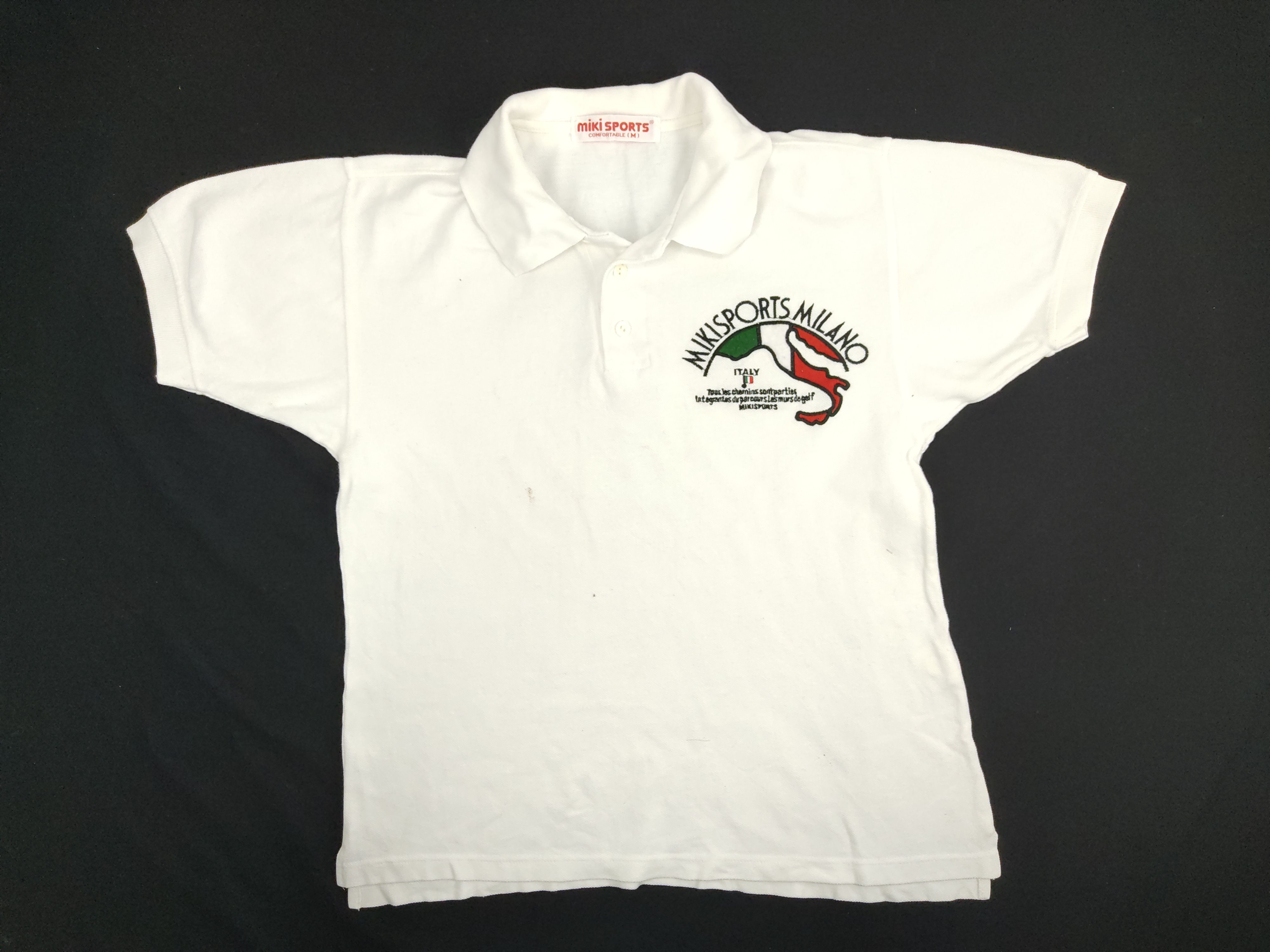 Japanese Brand × Vintage Miki Sports Milano Italy Embroidery Logo Tee Yamazen Shoji Size M / US 6-8 / IT 42-44 - 2 Thumbnail