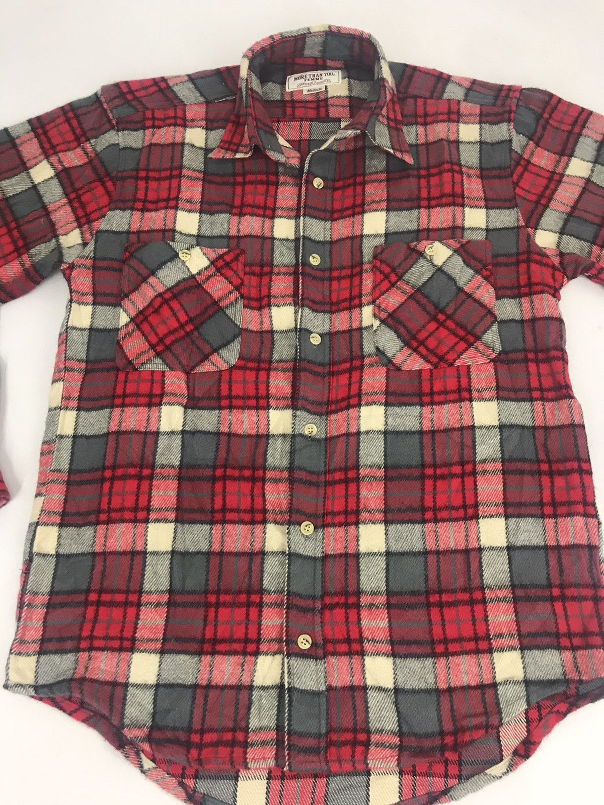 Japanese Brand Flannel Plaid Checked More Than You Double Pockets Shirt Size US M / EU 48-50 / 2 - 2 Thumbnail
