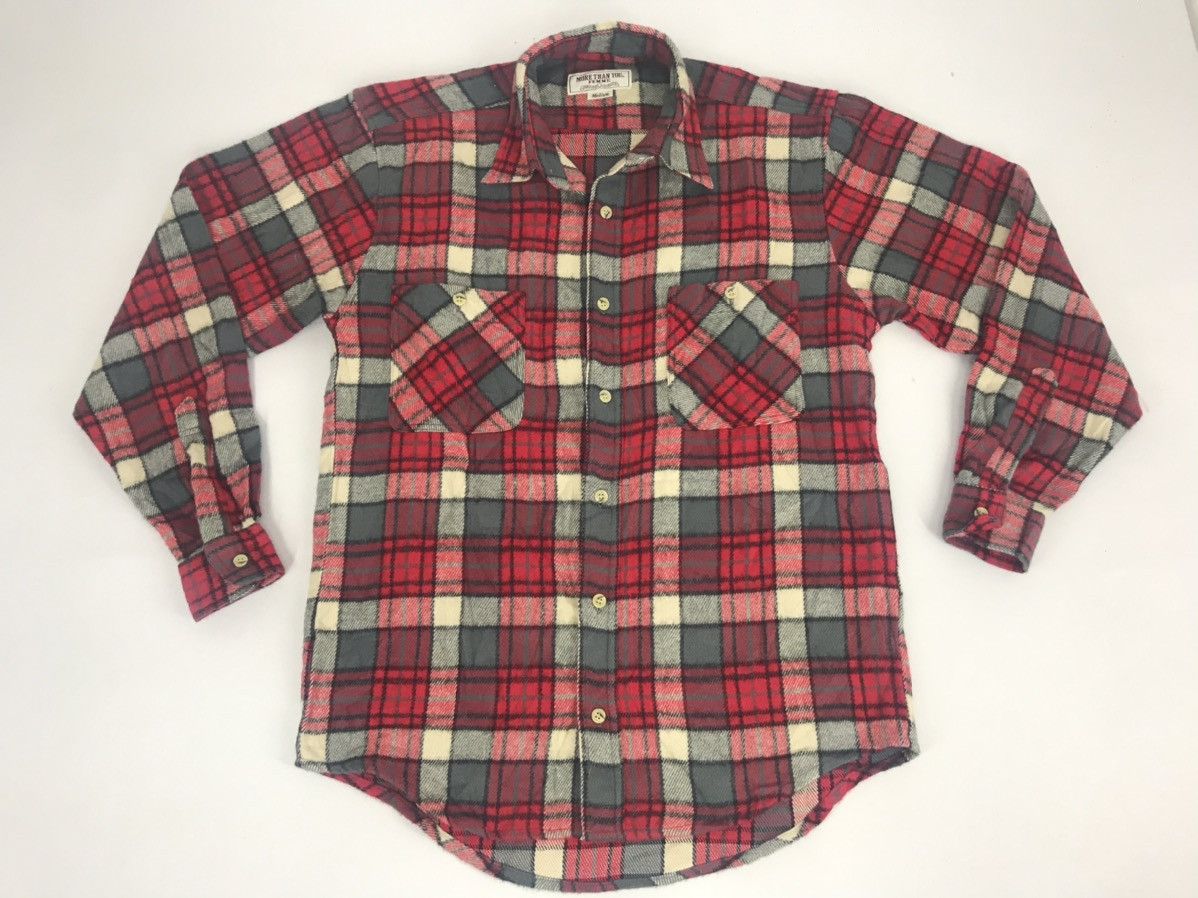 Japanese Brand Flannel Plaid Checked More Than You Double Pockets Shirt Size US M / EU 48-50 / 2 - 1 Thumbnail