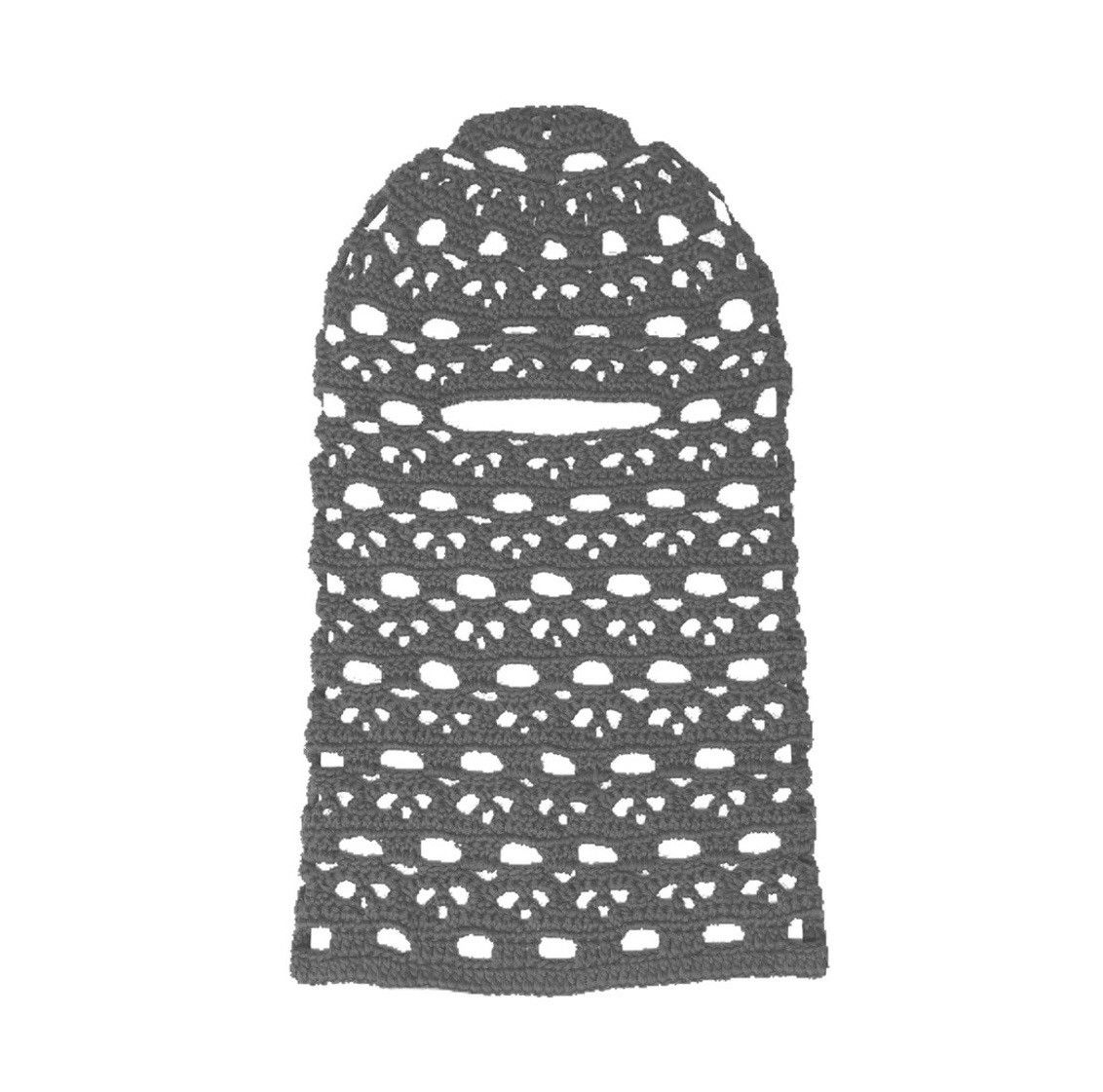 image of Archival Clothing Hand Knit Balaclava in Grey, Men's