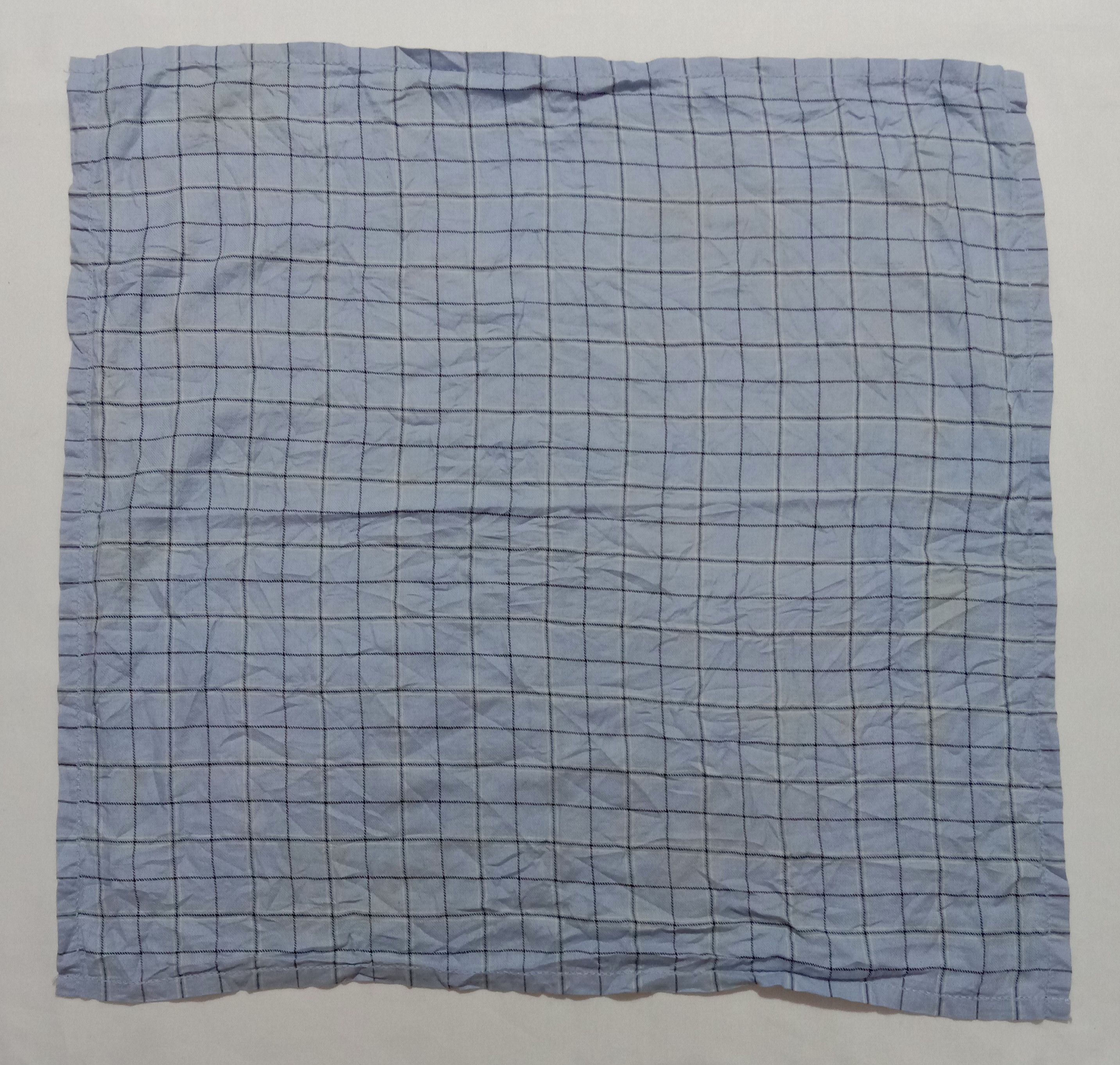 Designer Sky Blue Handkerchief Simple And Nice Check Design Size ONE SIZE - 1 Thumbnail