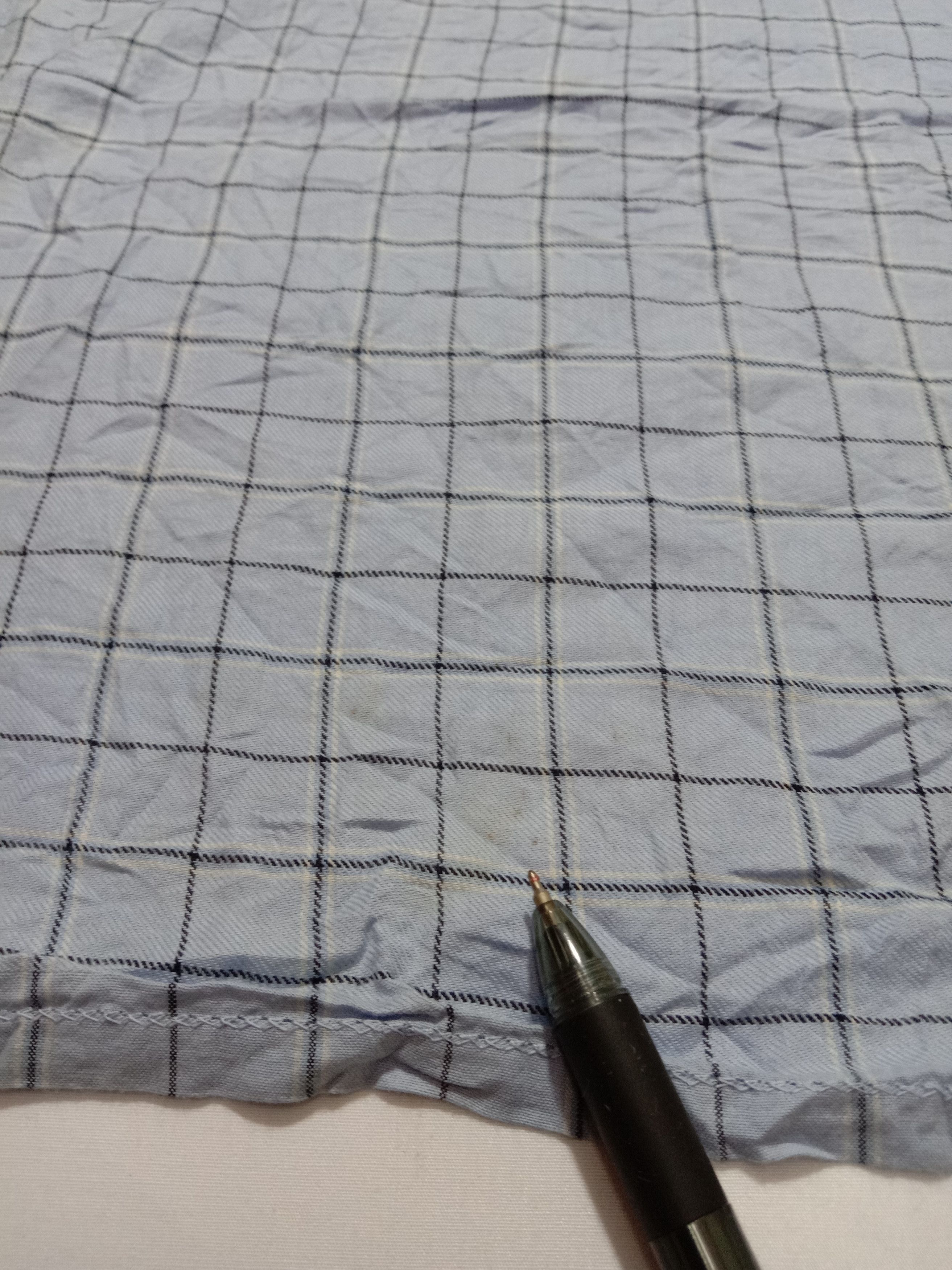 Designer Sky Blue Handkerchief Simple And Nice Check Design Size ONE SIZE - 2 Thumbnail