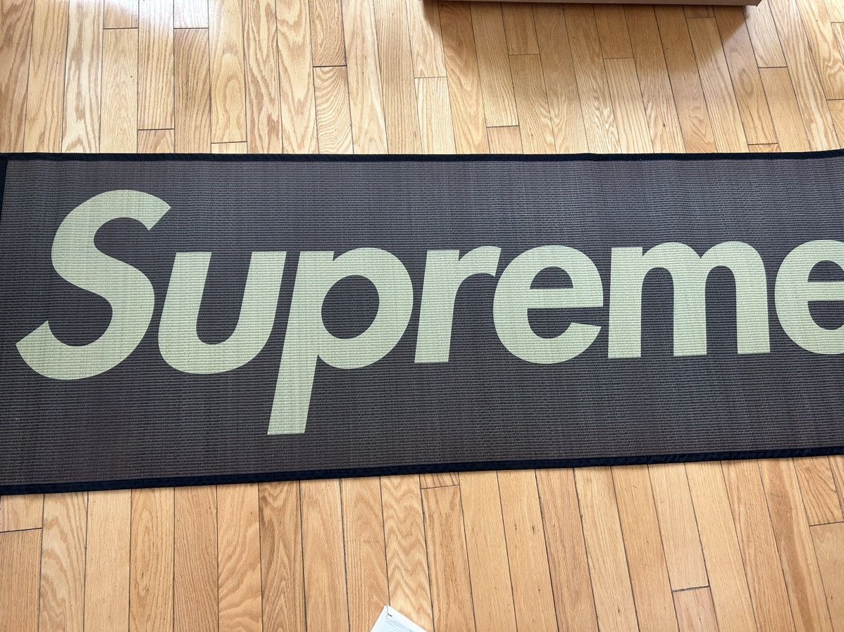 超爆安 supreme ブラック ラグマット mat straw Woven 小物 ...