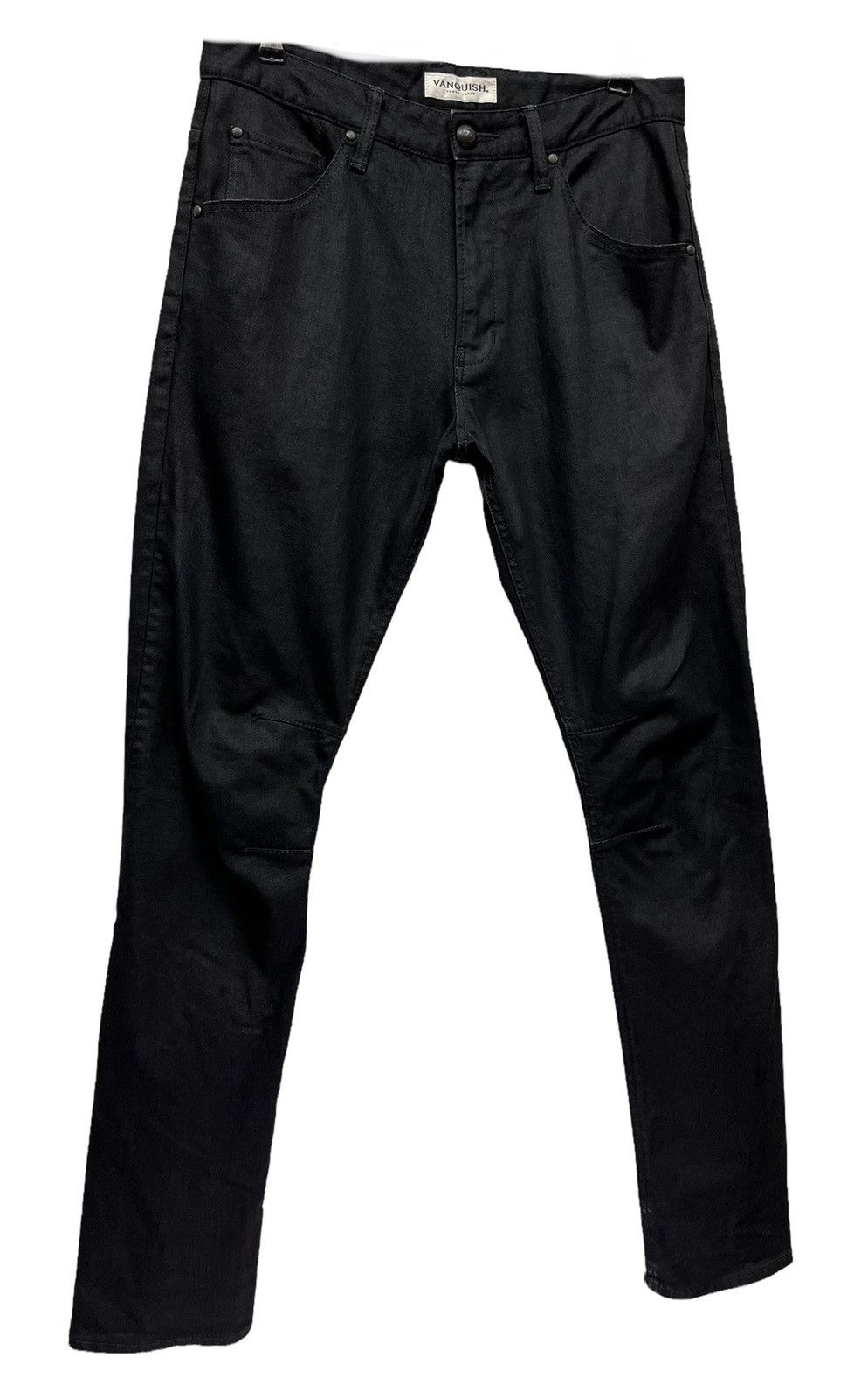 Vanquish 🔥VANQUISH TOKYO JAPAN Black Waxed Stretch Denim Size US 32 / EU 48 - 3 Thumbnail