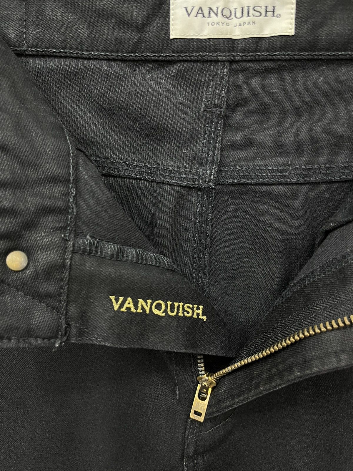 Vanquish 🔥VANQUISH TOKYO JAPAN Black Waxed Stretch Denim Size US 32 / EU 48 - 5 Thumbnail