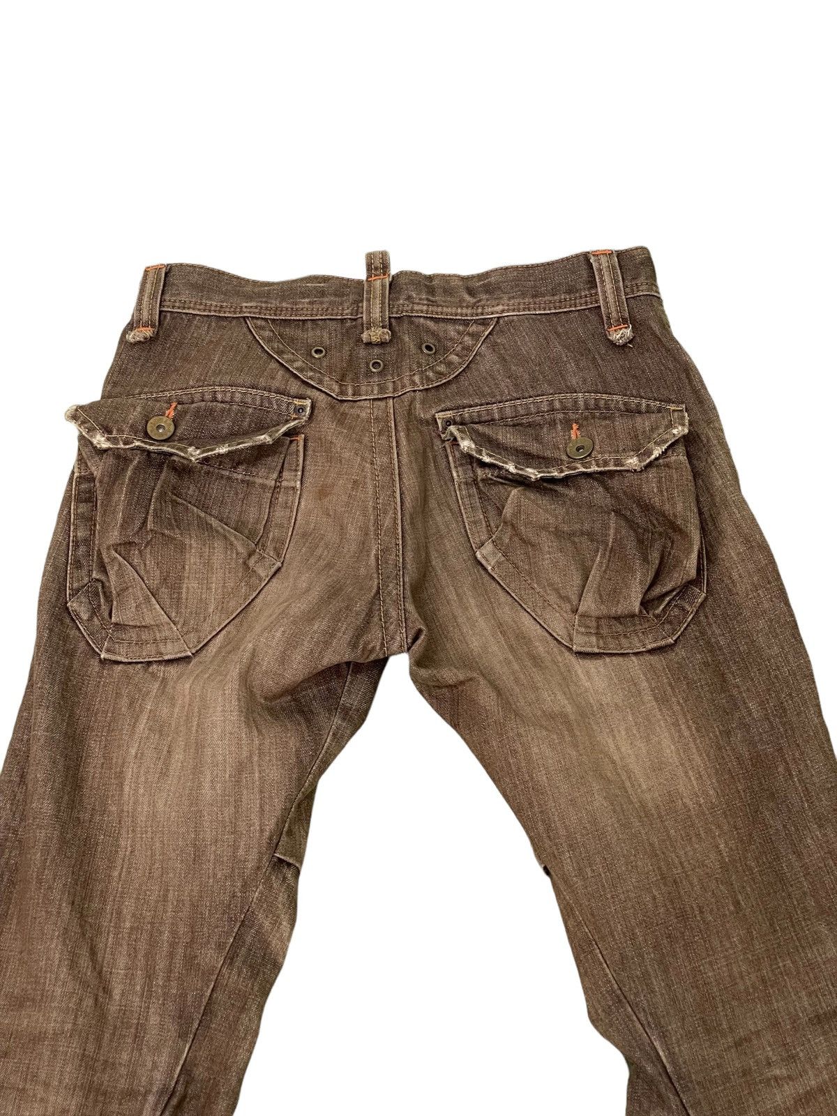 Japanese Brand Flare Cargo Jeans Edwin Bush Denim Wide Leg 8🟦 Size US 31 - 10 Thumbnail