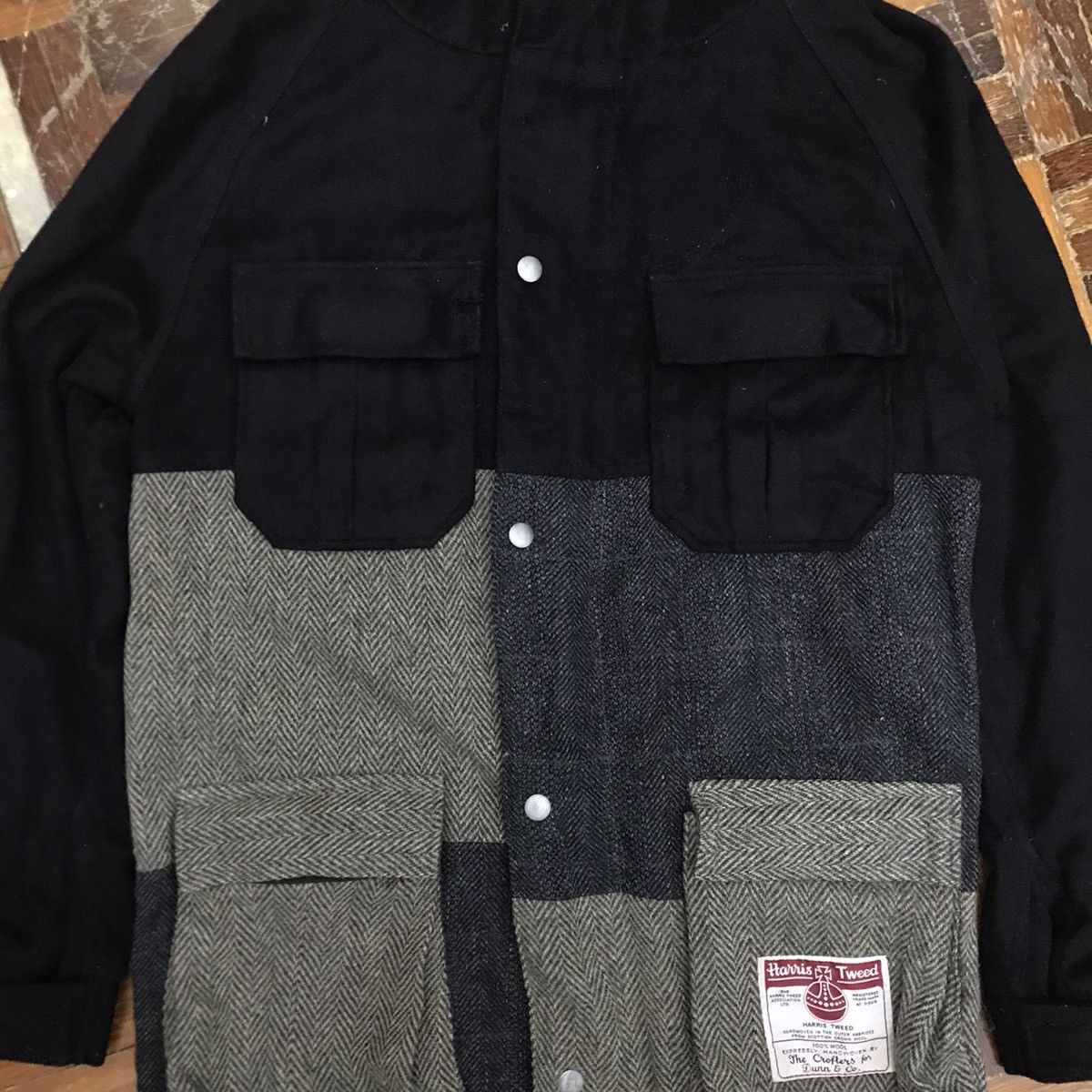 Harris Tweed Patchwork Parka Junya Style Jacket