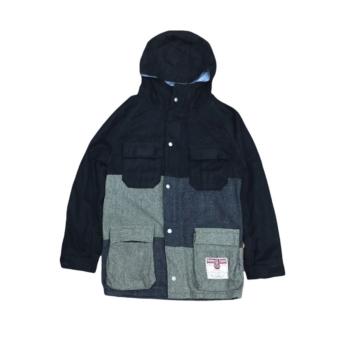image of Archival Clothing x Harris Tweed Patchwork Parka Jacket, Men's (Size Medium)