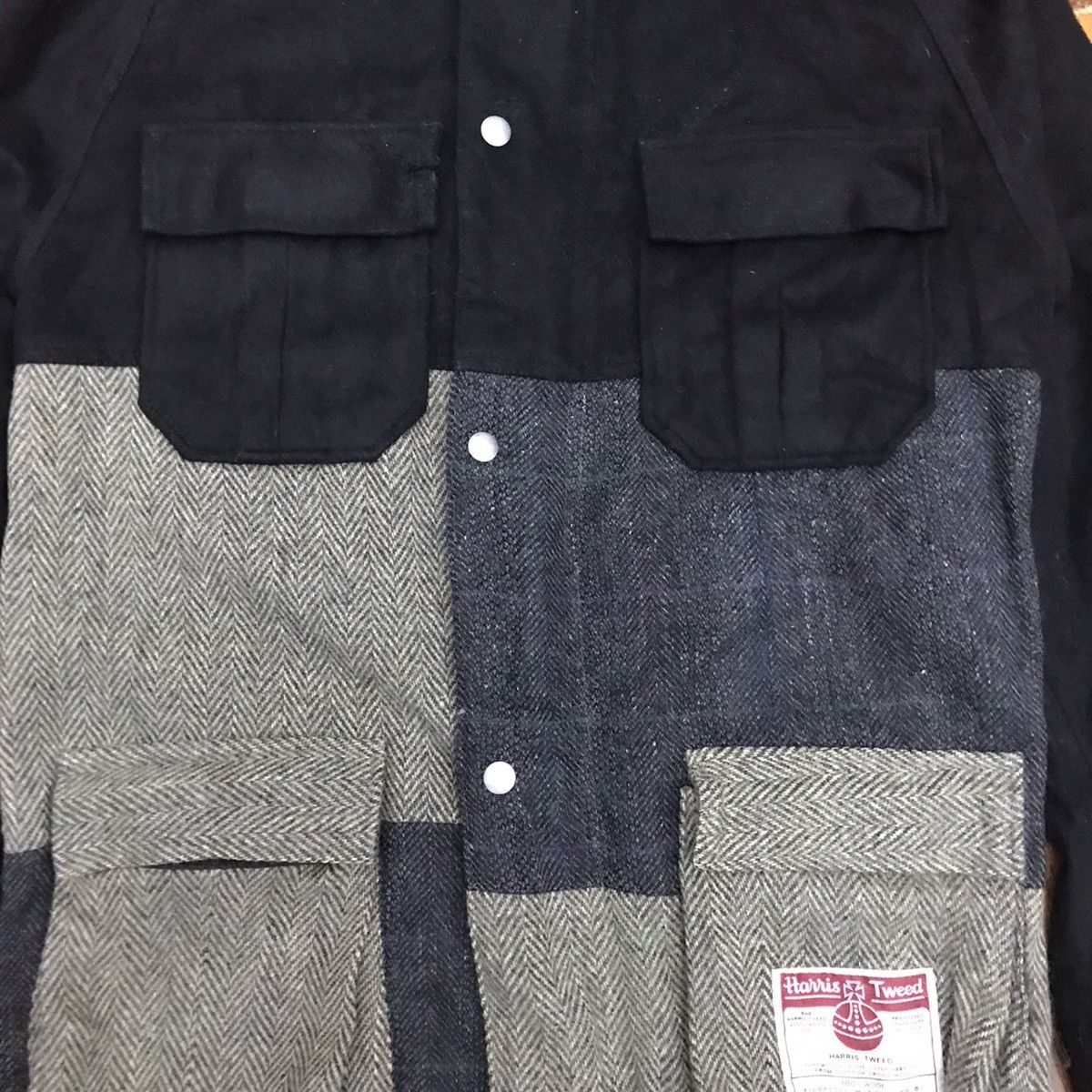 Harris Tweed Patchwork Parka Junya Style Jacket