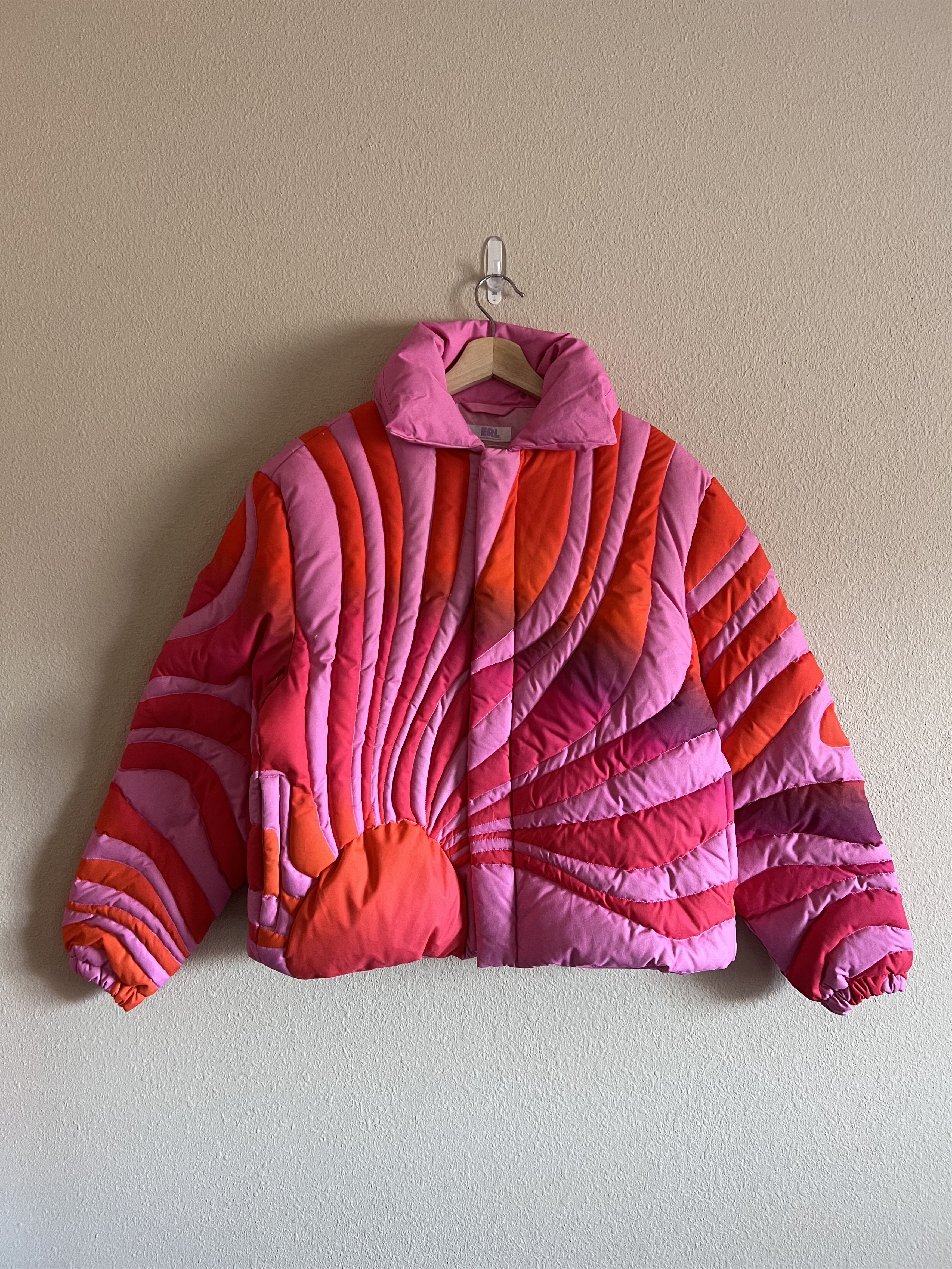 ERL ERL Sunset Puffer Jacket in Pink Red Size US L / EU 52-54 / 3 - 1 Thumbnail
