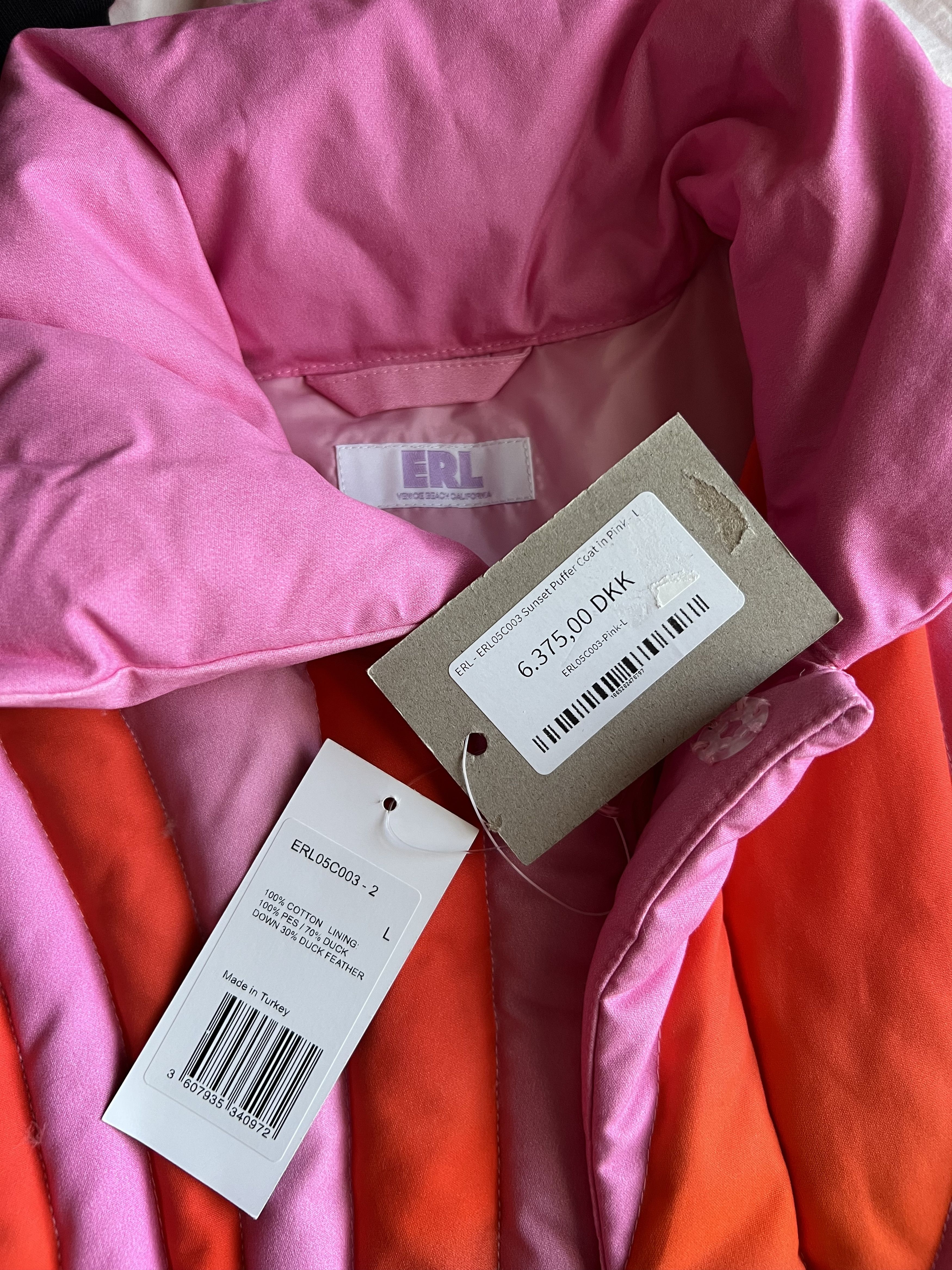 ERL ERL Sunset Puffer Jacket in Pink Red Size US L / EU 52-54 / 3 - 8 Thumbnail