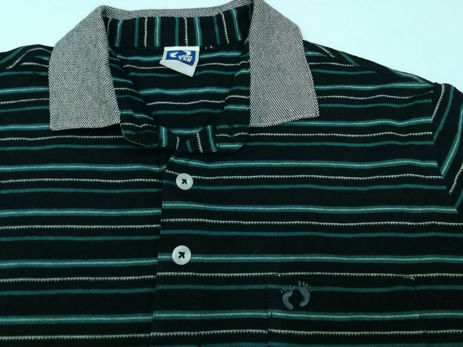 Hang Ten HANG TEN CLASSIC STRIPED POLO SHIRT Size US L / EU 52-54 / 3 - 2 Thumbnail