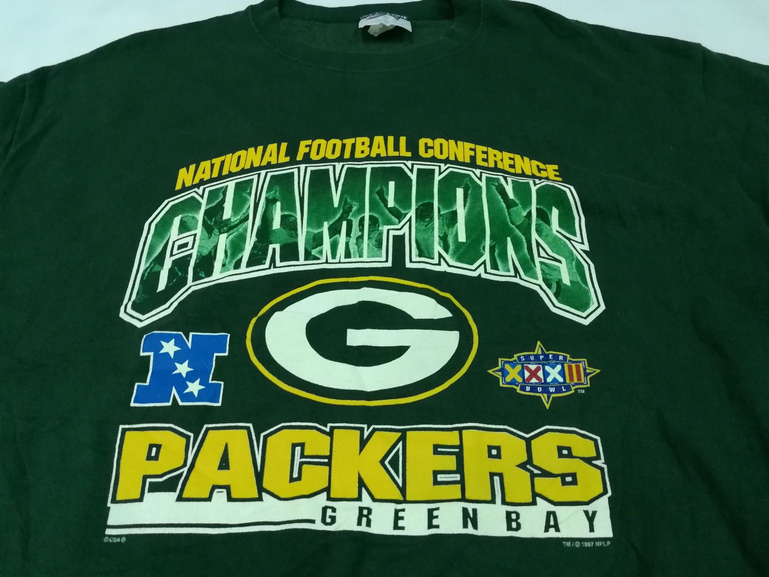 NFL × Vintage Vintage 90s NFL 1997 Green Bay Packers Sweatshirt Size US XL / EU 56 / 4 - 2 Thumbnail