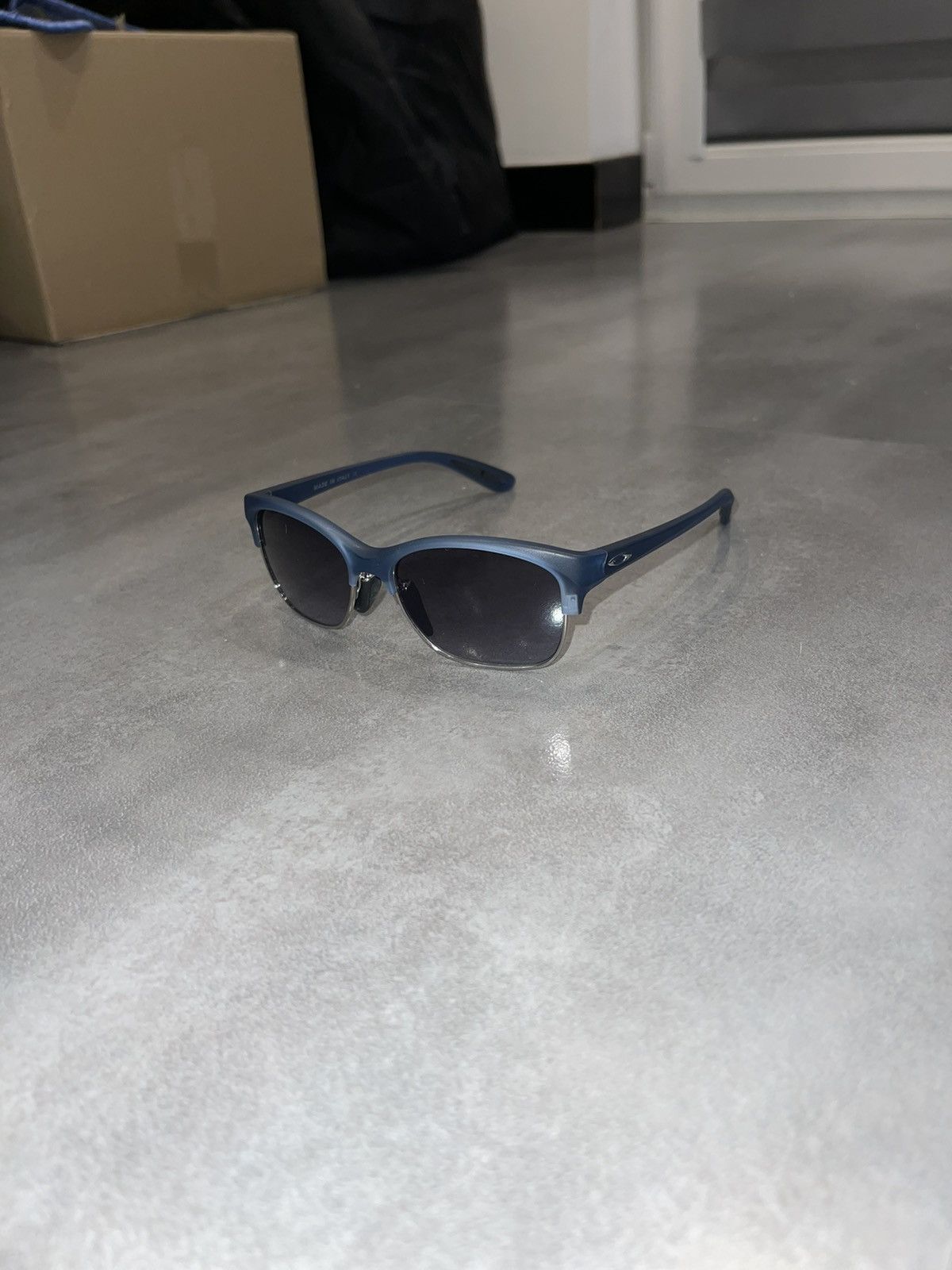 image of Oakley Oo9204-08 "rsvp" Blue Sunglasses, Men's