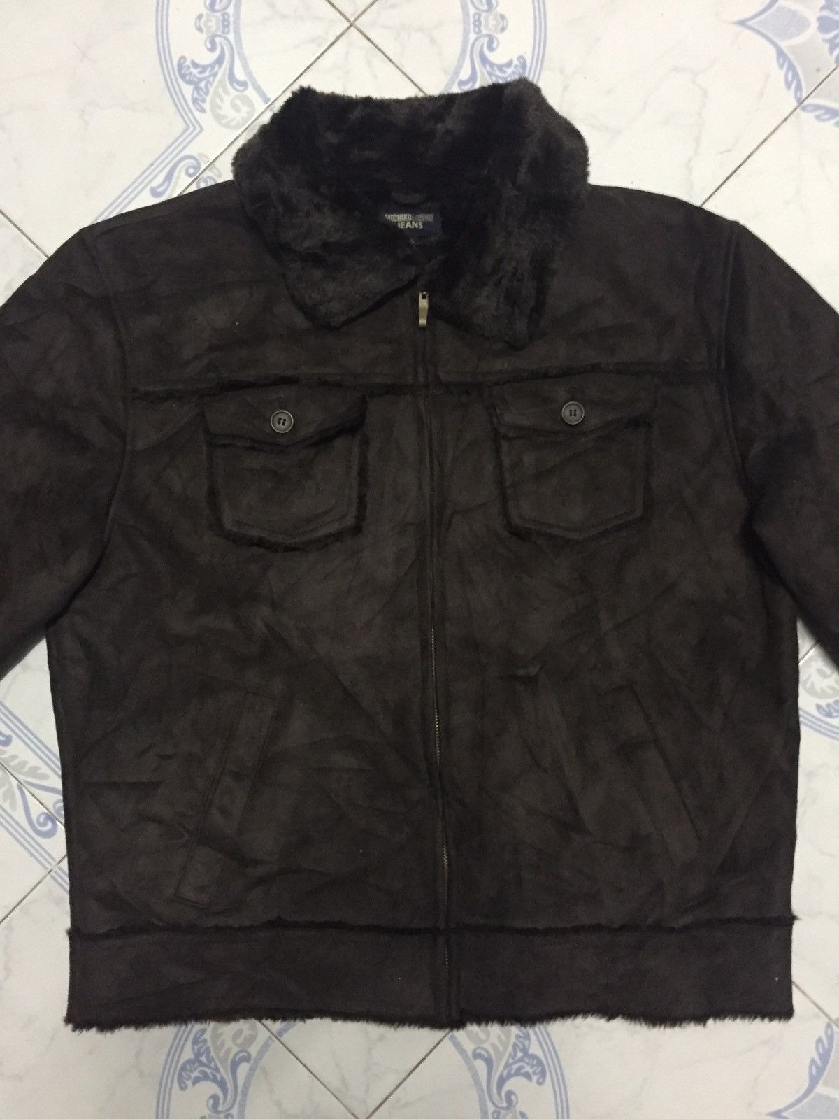 Michiko Koshino Michiko London Jeans Hairy Fleece Collar & Inner Jacket Size US L / EU 52-54 / 3 - 3 Thumbnail