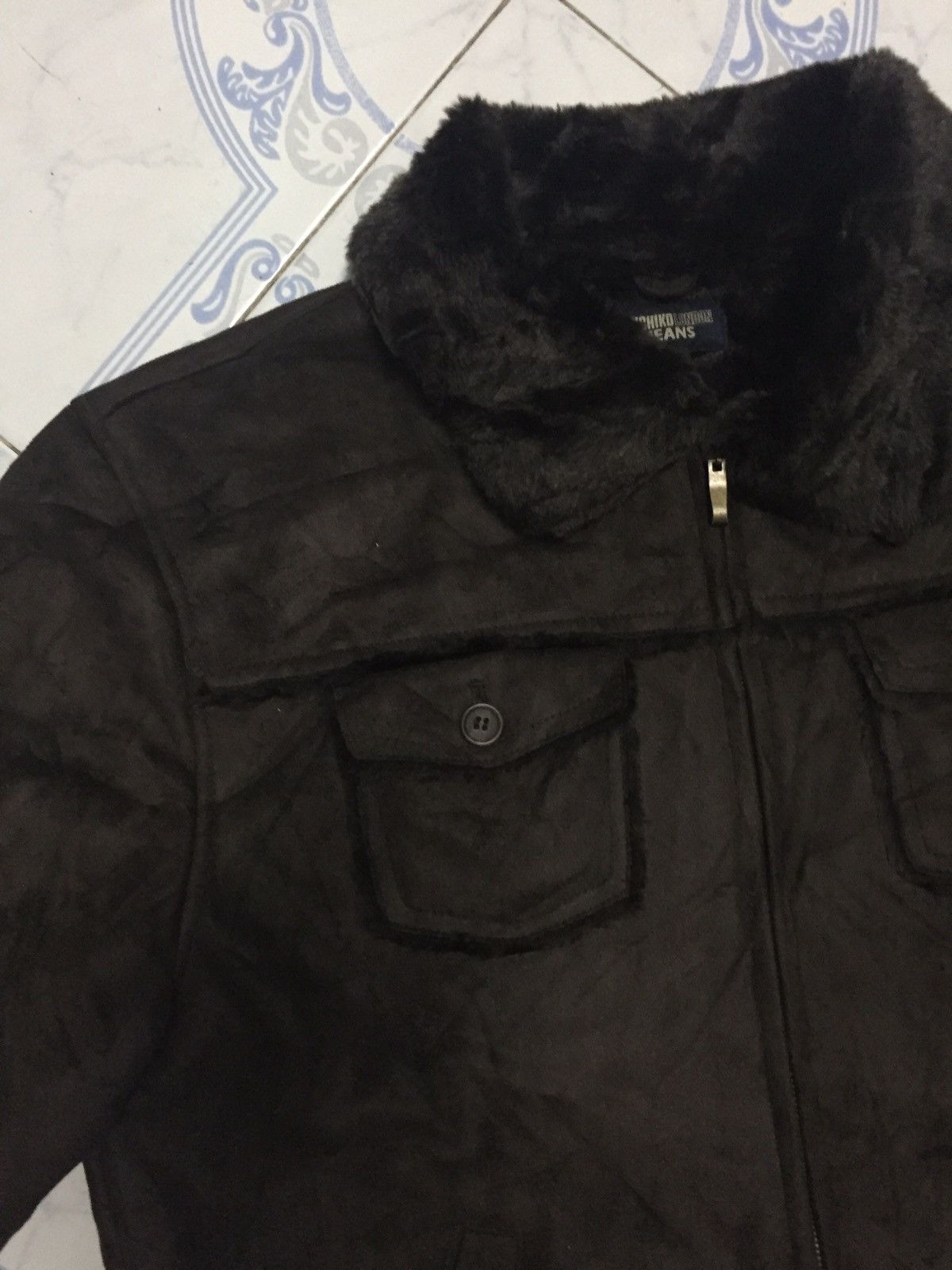 Michiko Koshino Michiko London Jeans Hairy Fleece Collar & Inner Jacket Size US L / EU 52-54 / 3 - 5 Thumbnail