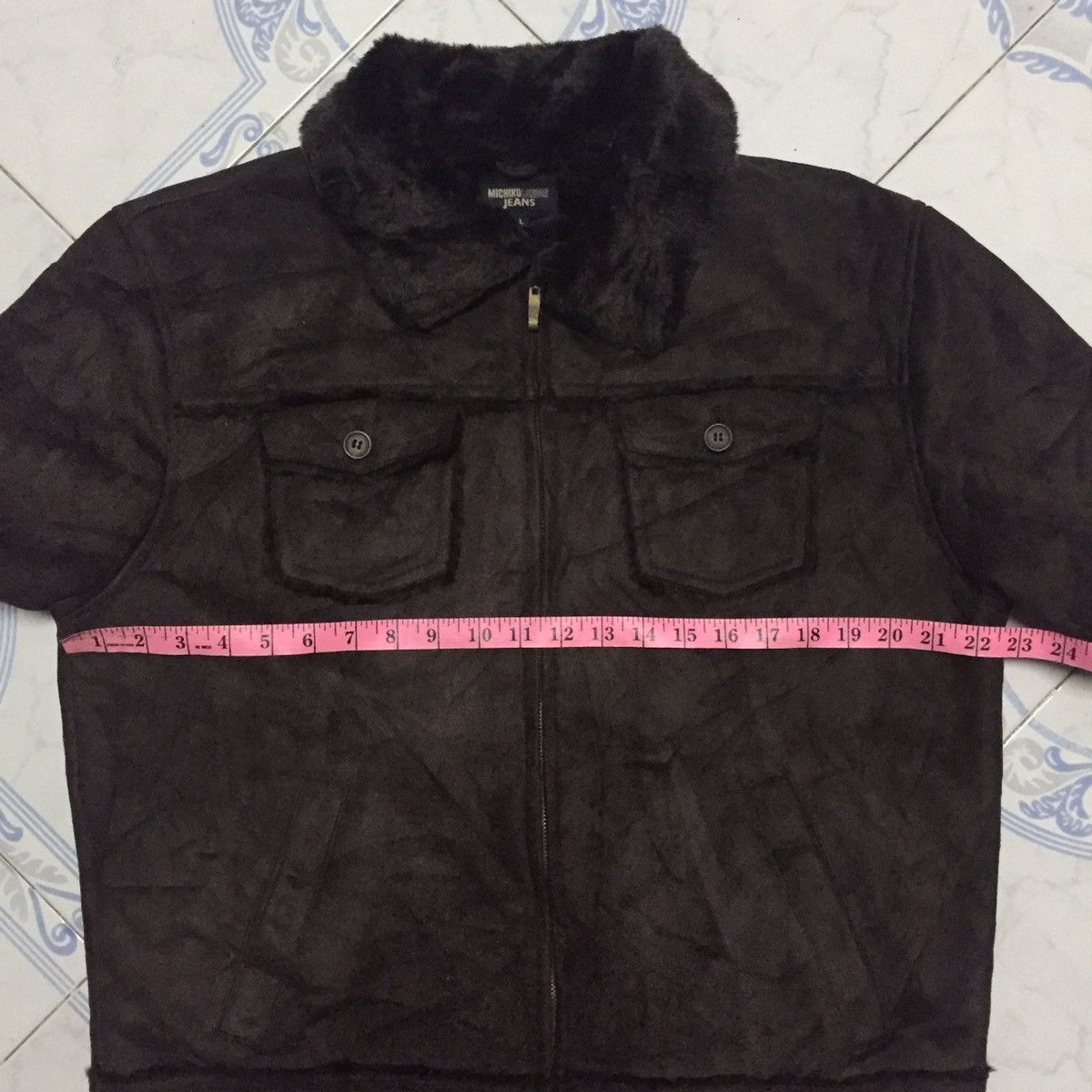 Michiko Koshino Michiko London Jeans Hairy Fleece Collar & Inner Jacket Size US L / EU 52-54 / 3 - 21 Thumbnail