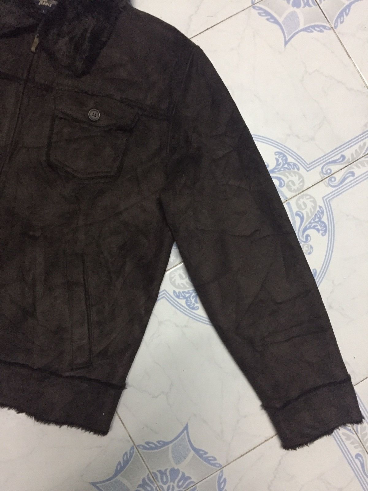 Michiko Koshino Michiko London Jeans Hairy Fleece Collar & Inner Jacket Size US L / EU 52-54 / 3 - 4 Thumbnail