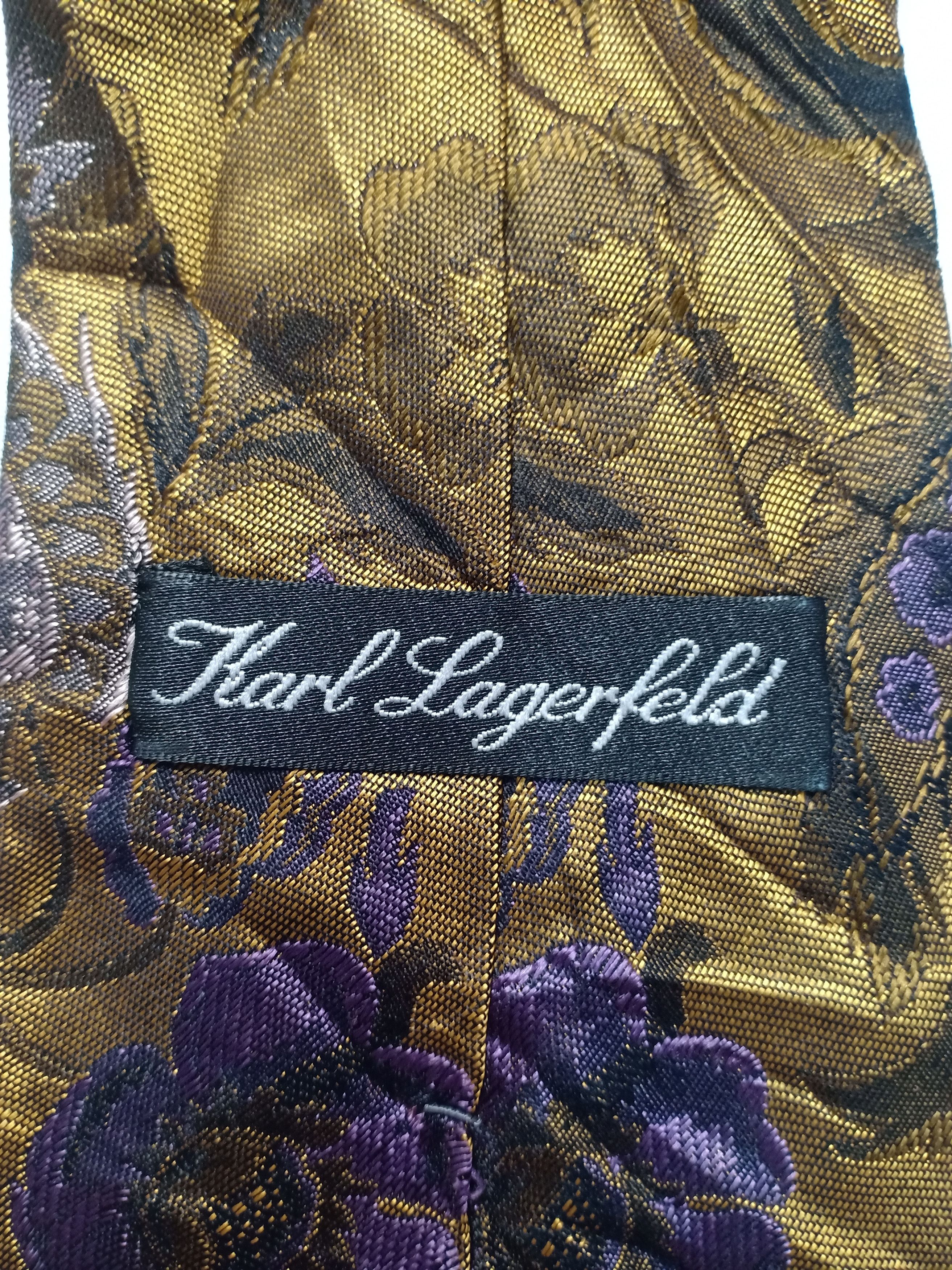 Karl Lagerfeld Karl Lagerfeld Tie Floral Design Size ONE SIZE - 3 Thumbnail