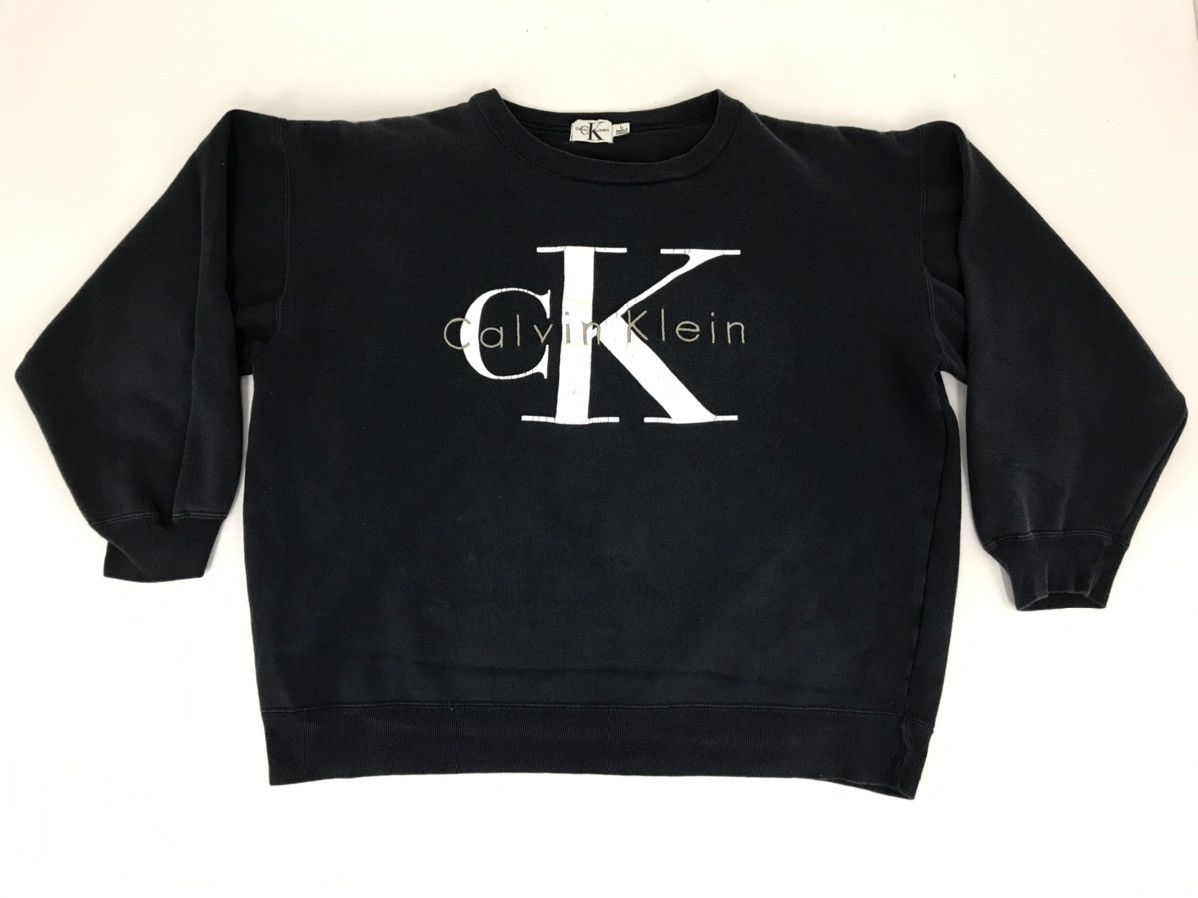Vintage CK Calvin Klein Sweatshirt Spell Out Big Logo