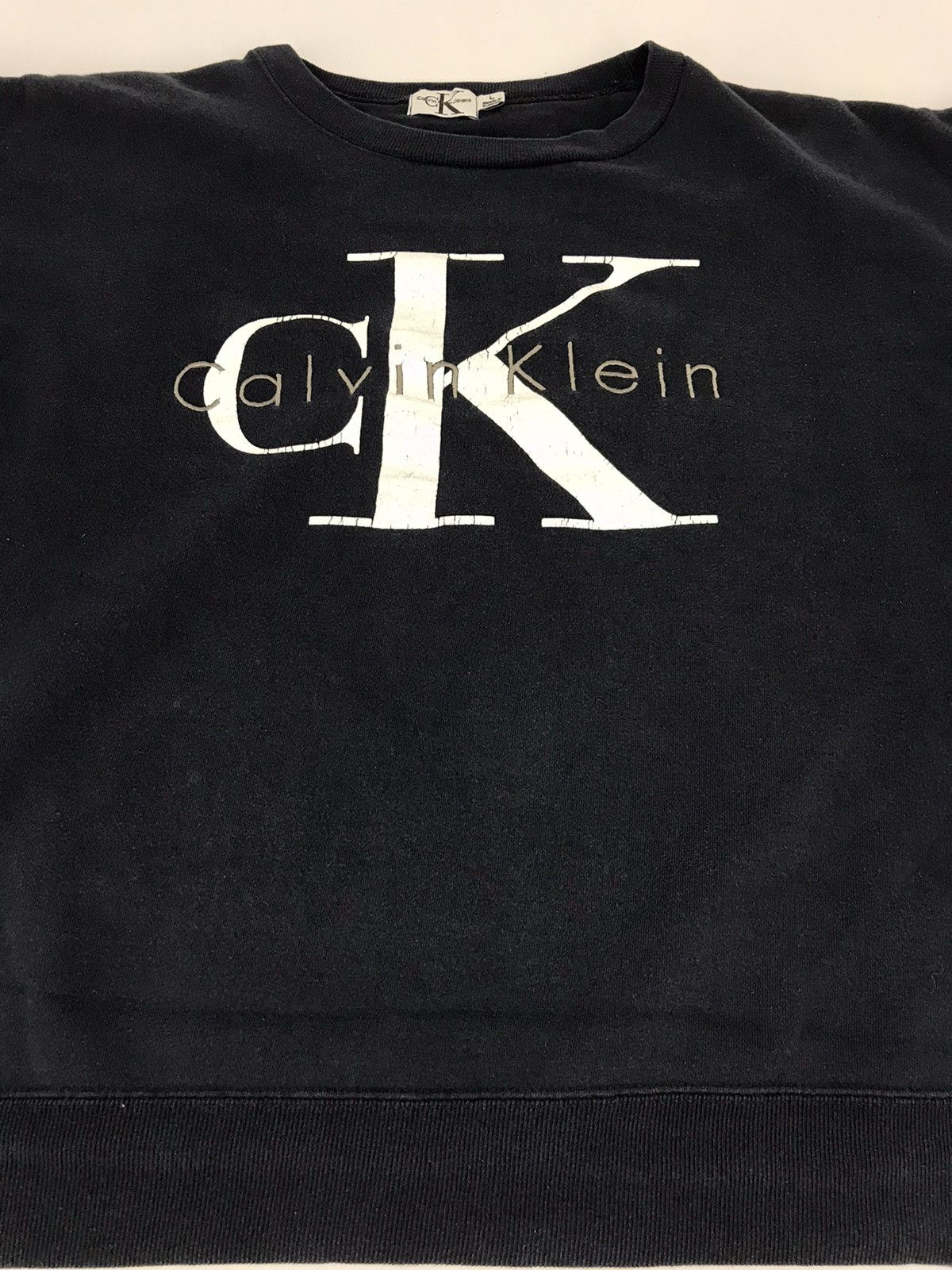 Calvin Klein Vintage CK Calvin Klein Sweatshirt Spell Out Big Logo Size US L / EU 52-54 / 3 - 2 Thumbnail