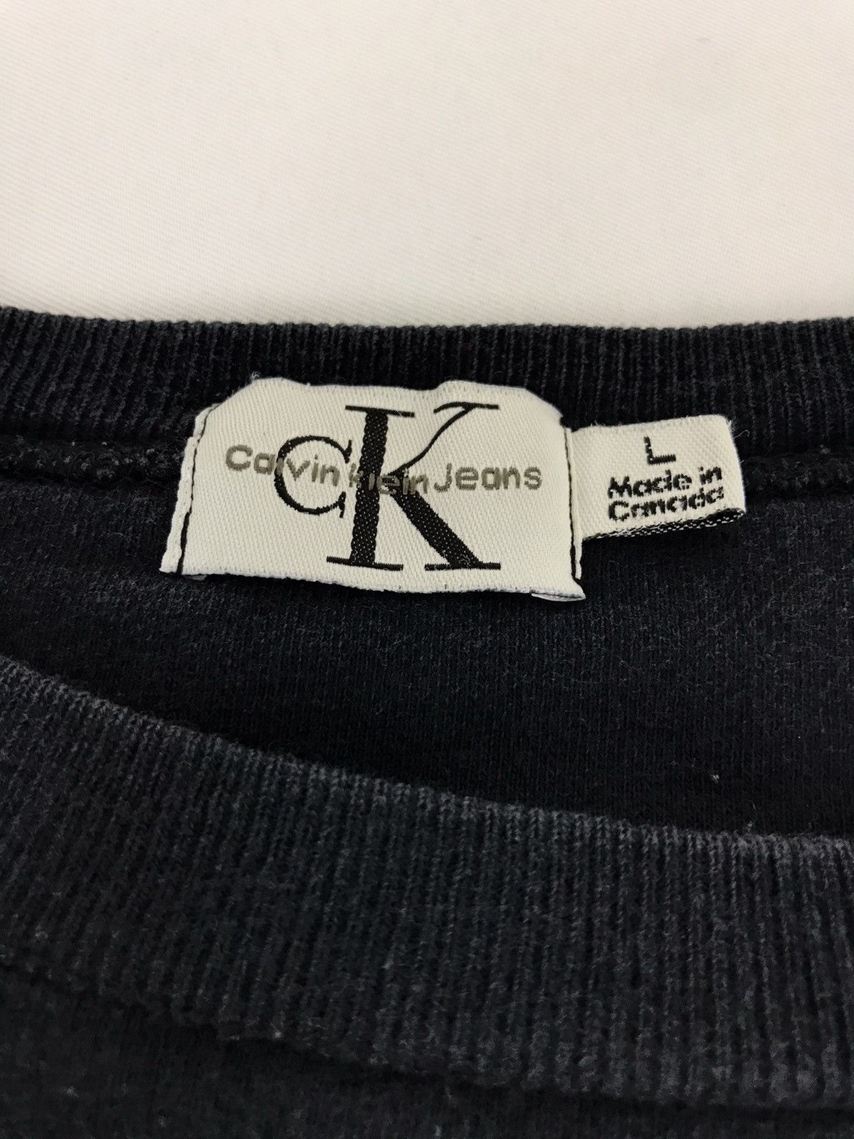 Calvin Klein Vintage CK Calvin Klein Sweatshirt Spell Out Big Logo Size US L / EU 52-54 / 3 - 3 Thumbnail