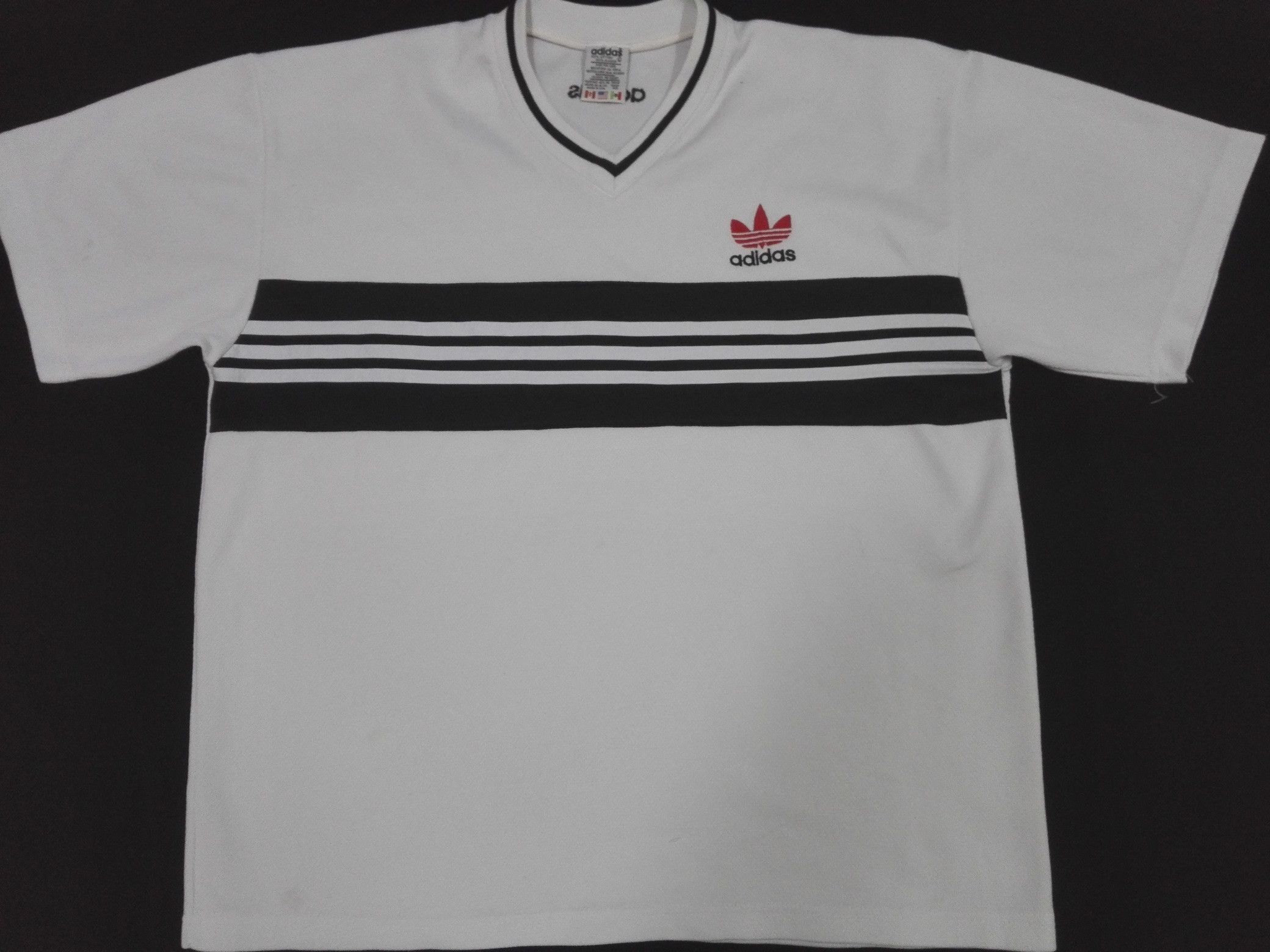 image of Vintage Adidas Trefoil Jersey Hip Hop Style in White, Men's (Size XL)