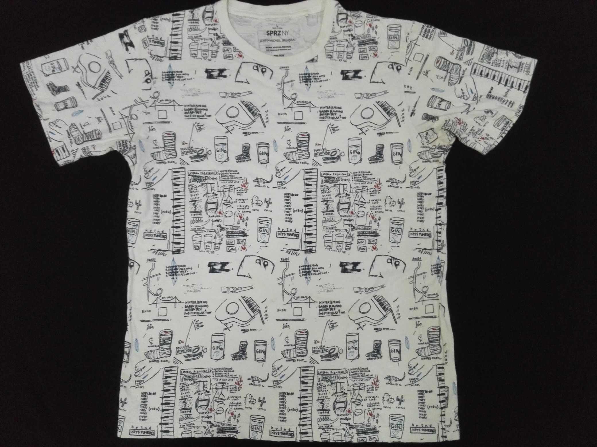 Jean-Michel Basquiat JEAN MICHEL BASQUIAT Tee All Over Printed Art Design Size US M / EU 48-50 / 2 - 1 Thumbnail