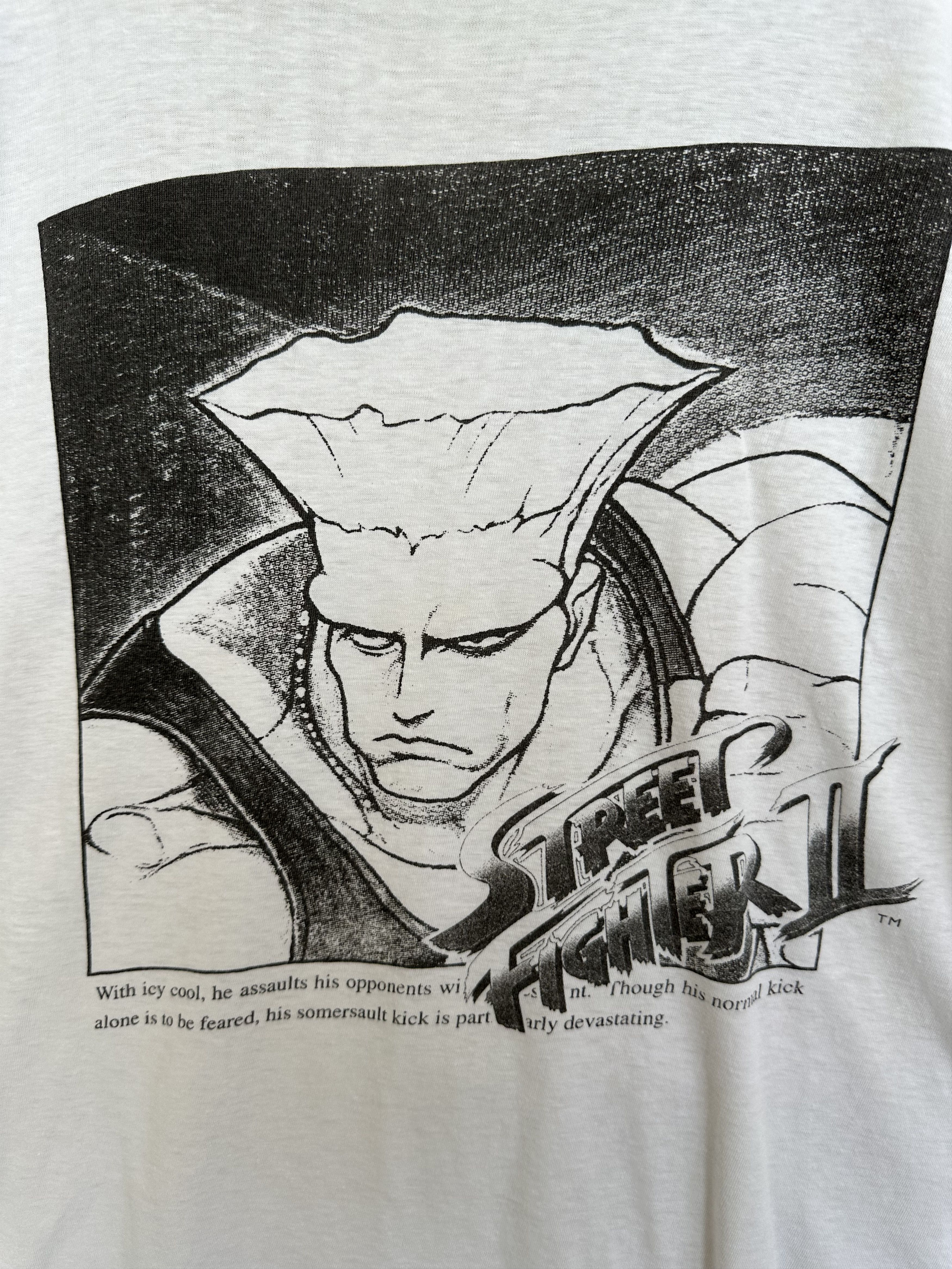 Vintage Vintage 90s Guile Street Fighter II Capcon T-Shirt Size US L / EU 52-54 / 3 - 3 Thumbnail