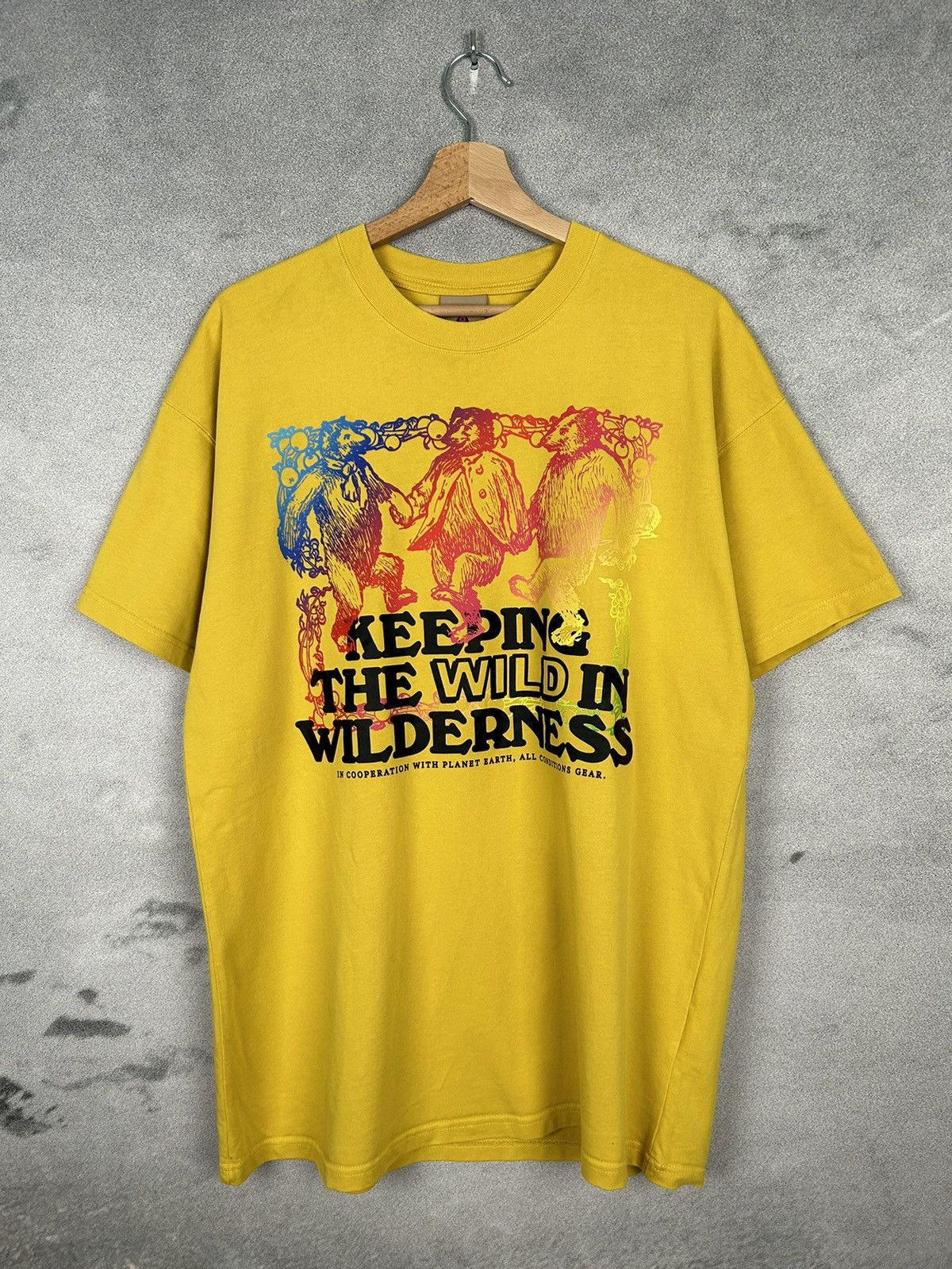 image of Nike Acg Graphic Tee Ultra Outdoor in Yellow, Men's (Size Large)