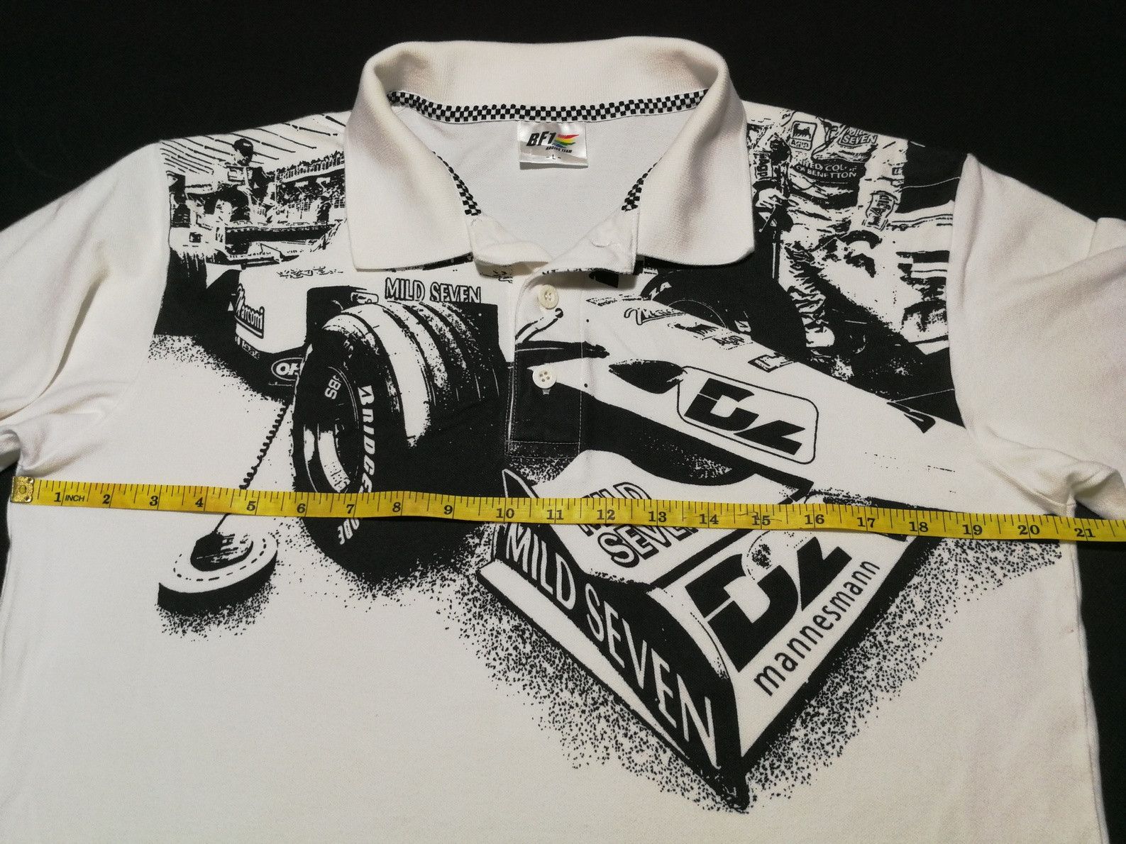 Vintage Vintage Mild Seven B F1 Racing Team Mannesmann Polo Tee Size US L / EU 52-54 / 3 - 7 Thumbnail