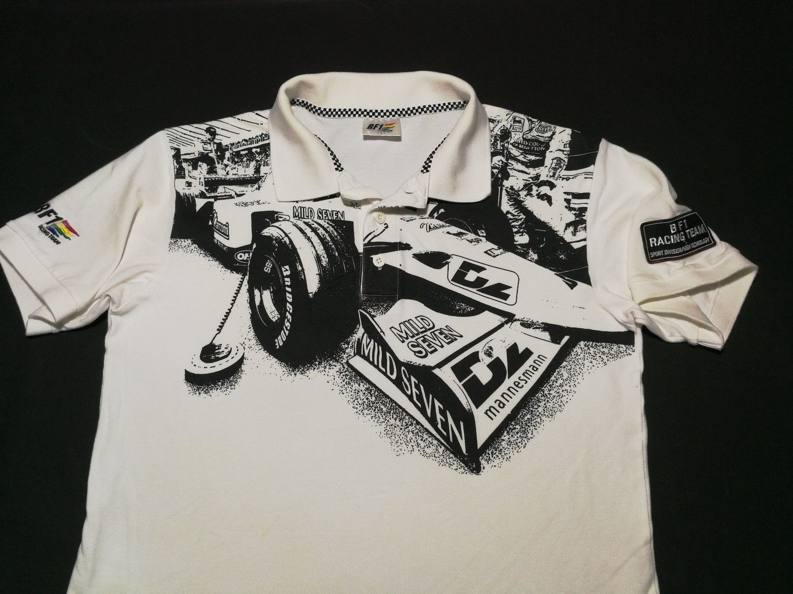 Vintage Vintage Mild Seven B F1 Racing Team Mannesmann Polo Tee Size US L / EU 52-54 / 3 - 2 Thumbnail