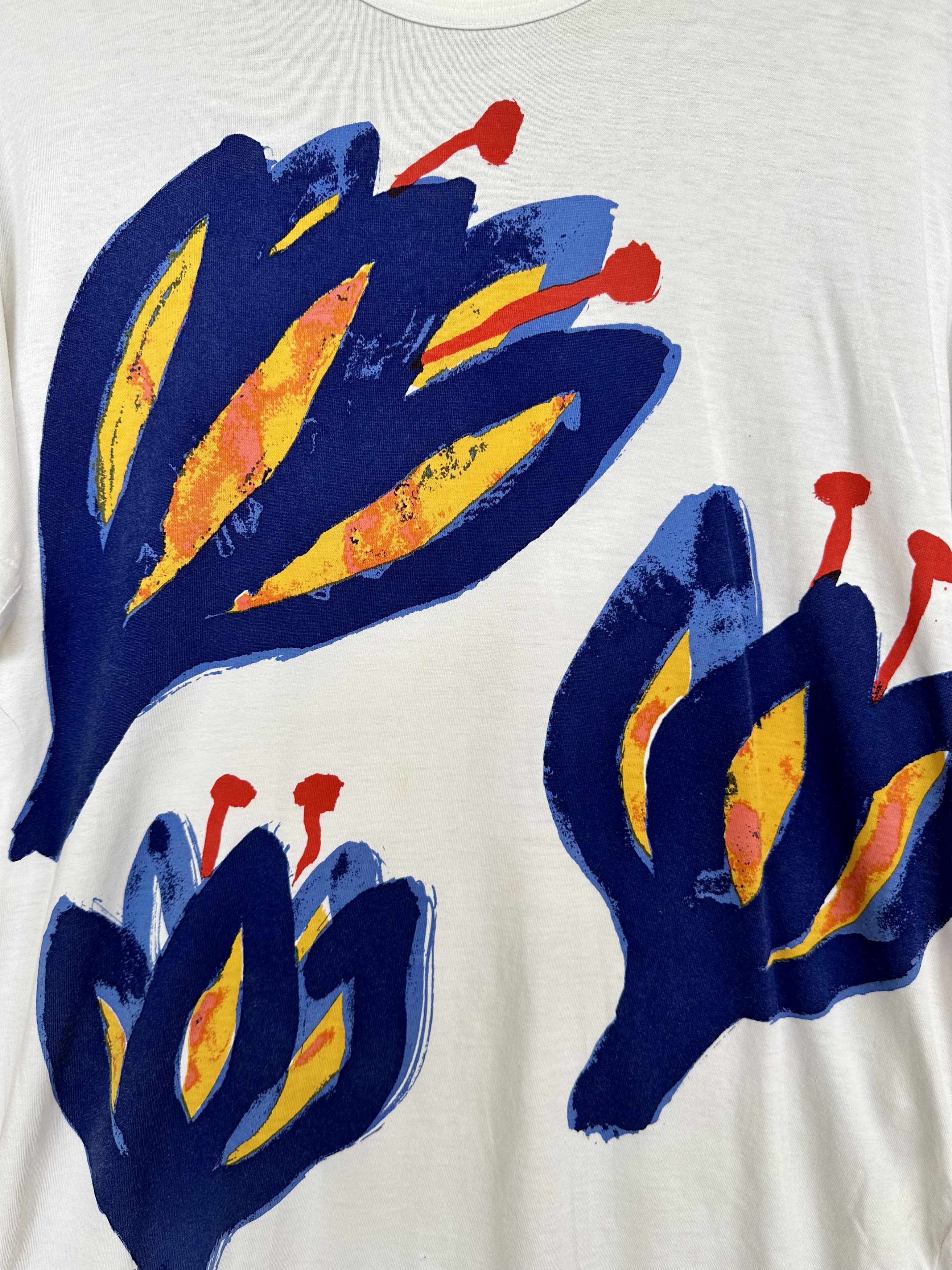Comme des Garcons Homme Plus Archival 80s CDG Homme Plus Flowers Sketch Art T-Shirt Size US M / EU 48-50 / 2 - 3 Thumbnail