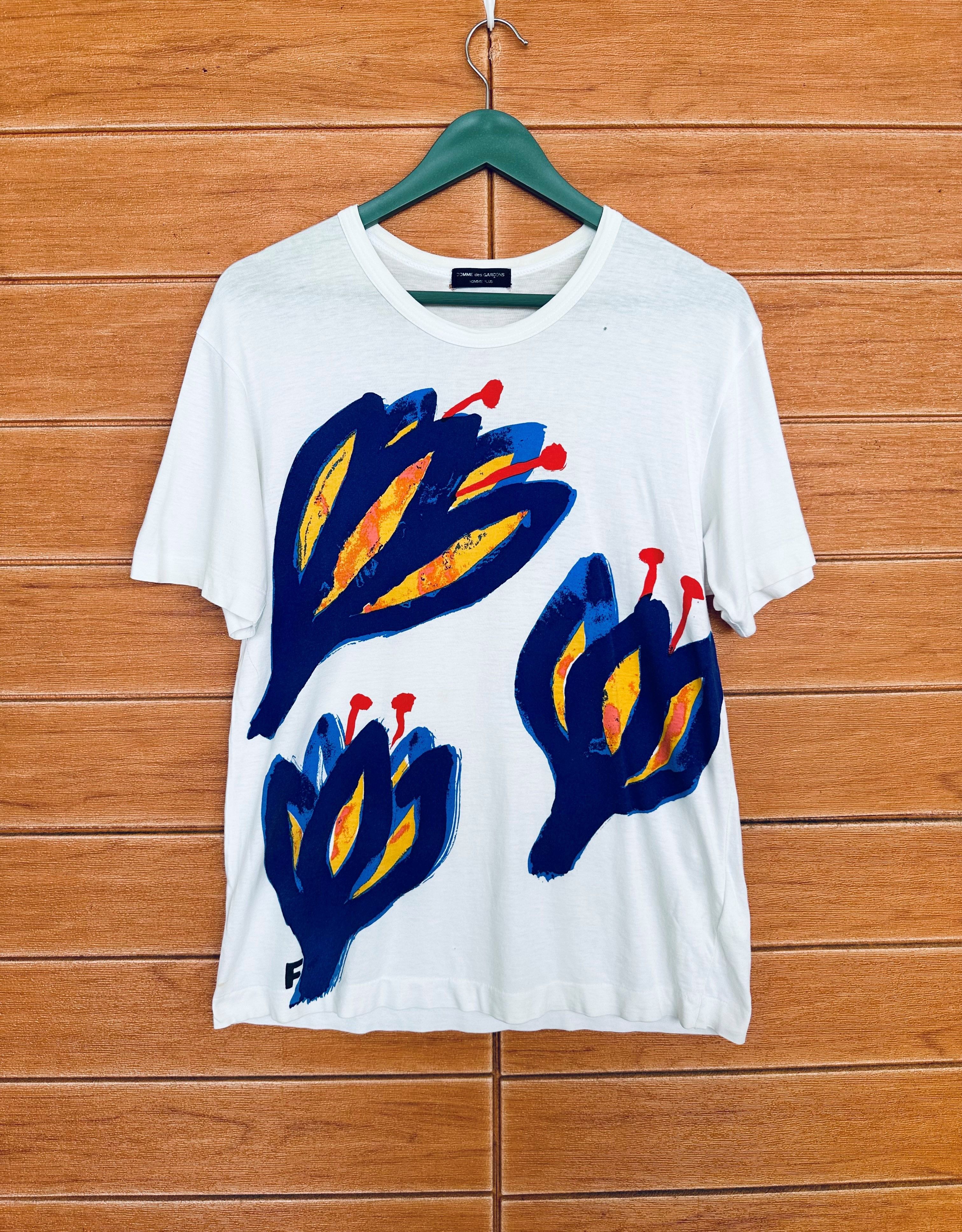 Comme des Garcons Homme Plus Archival 80s CDG Homme Plus Flowers Sketch Art T-Shirt Size US M / EU 48-50 / 2 - 2 Thumbnail