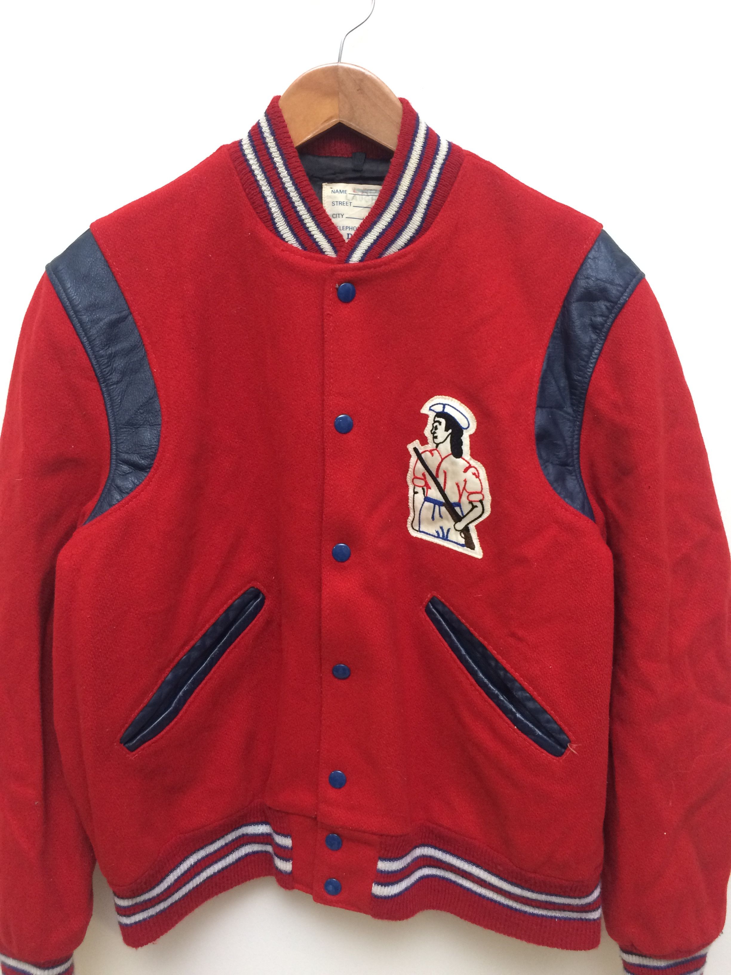 Delong × Vintage Vintage Delong American Apparel Varsity Jacket Size US L / EU 52-54 / 3 - 1 Thumbnail