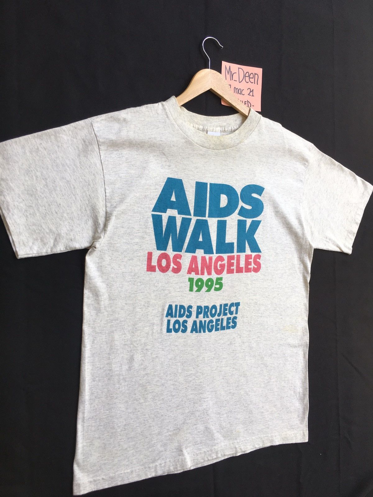 Vintage Vintage 1995 Los Angeles Aids Walk Promo Single Stitch Tee Size US L / EU 52-54 / 3 - 2 Thumbnail