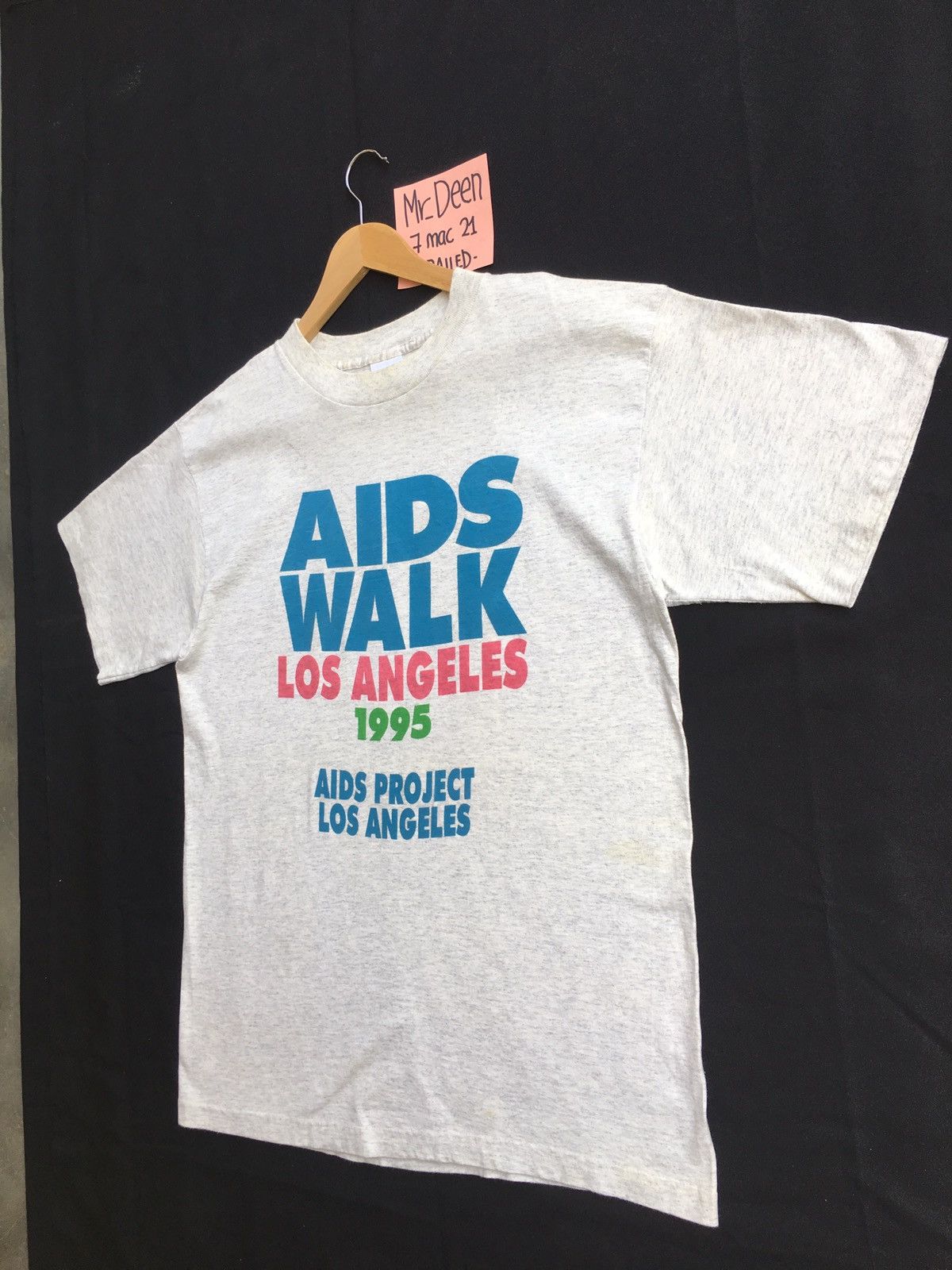 Vintage Vintage 1995 Los Angeles Aids Walk Promo Single Stitch Tee Size US L / EU 52-54 / 3 - 3 Thumbnail