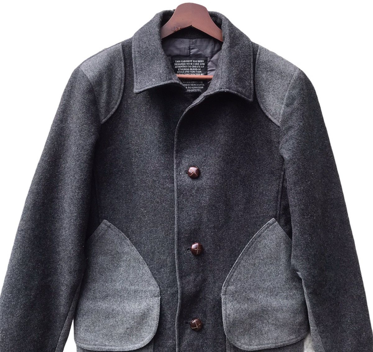 Silas Silas Japan Deconstructed patches pocket wool jacket Size US S / EU 44-46 / 1 - 2 Thumbnail