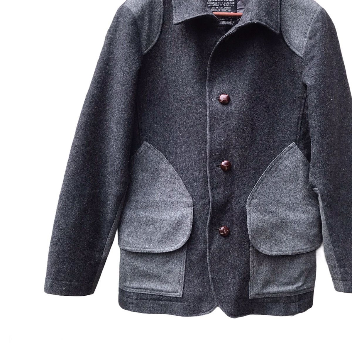 Silas Silas Japan Deconstructed patches pocket wool jacket Size US S / EU 44-46 / 1 - 3 Thumbnail