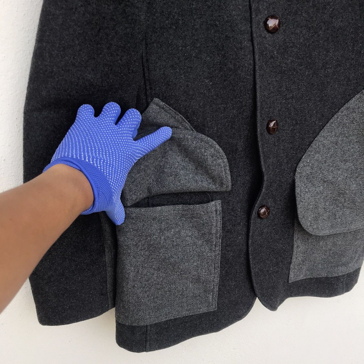 Silas Silas Japan Deconstructed patches pocket wool jacket Size US S / EU 44-46 / 1 - 8 Thumbnail