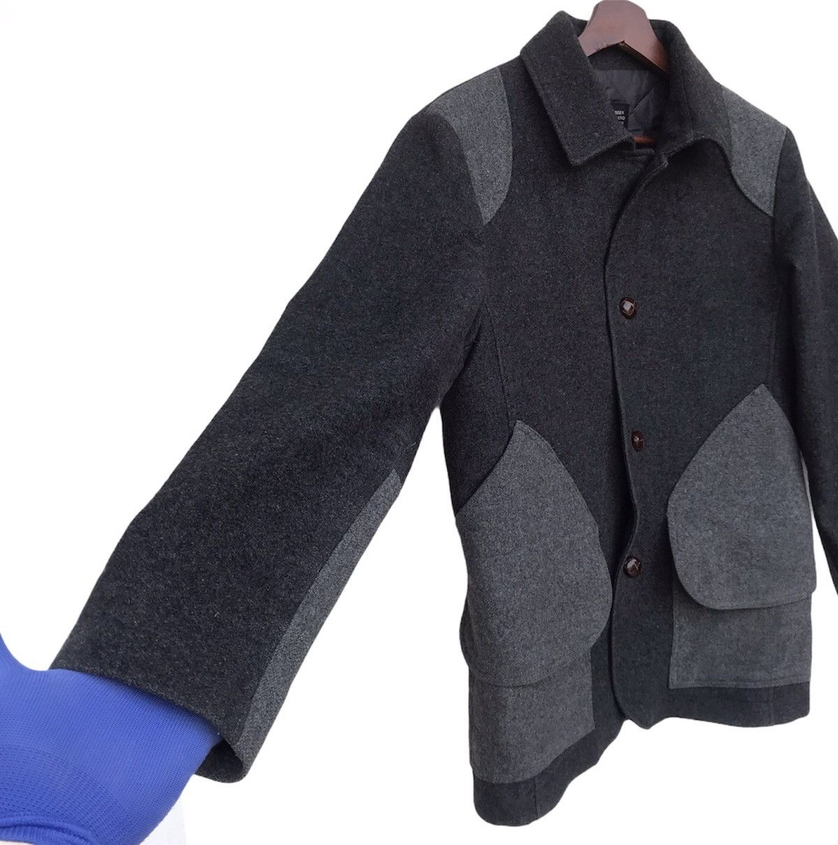 Silas Silas Japan Deconstructed patches pocket wool jacket Size US S / EU 44-46 / 1 - 7 Thumbnail